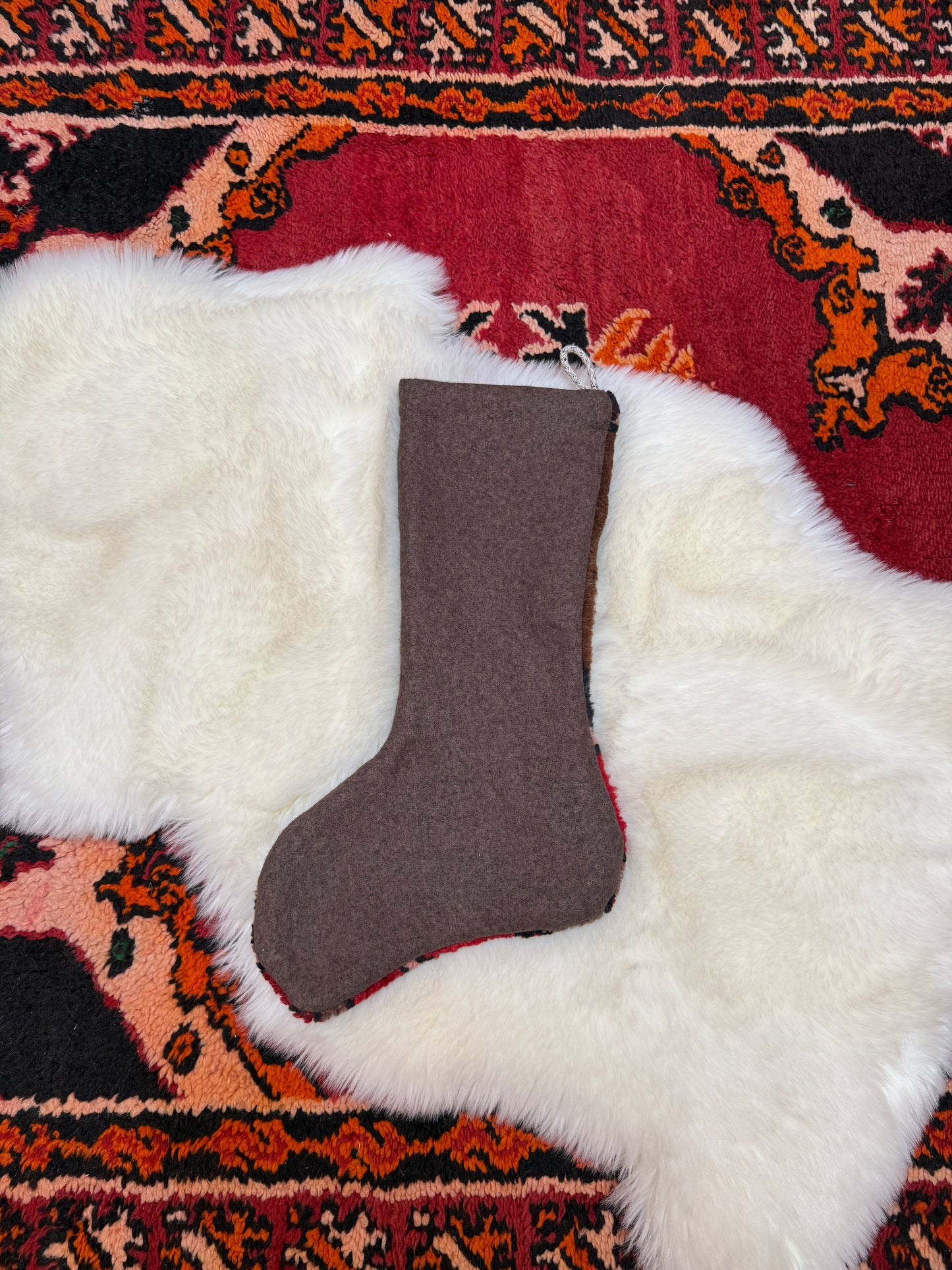 No. S244 - Vintage Turkish Rug Holiday Stocking