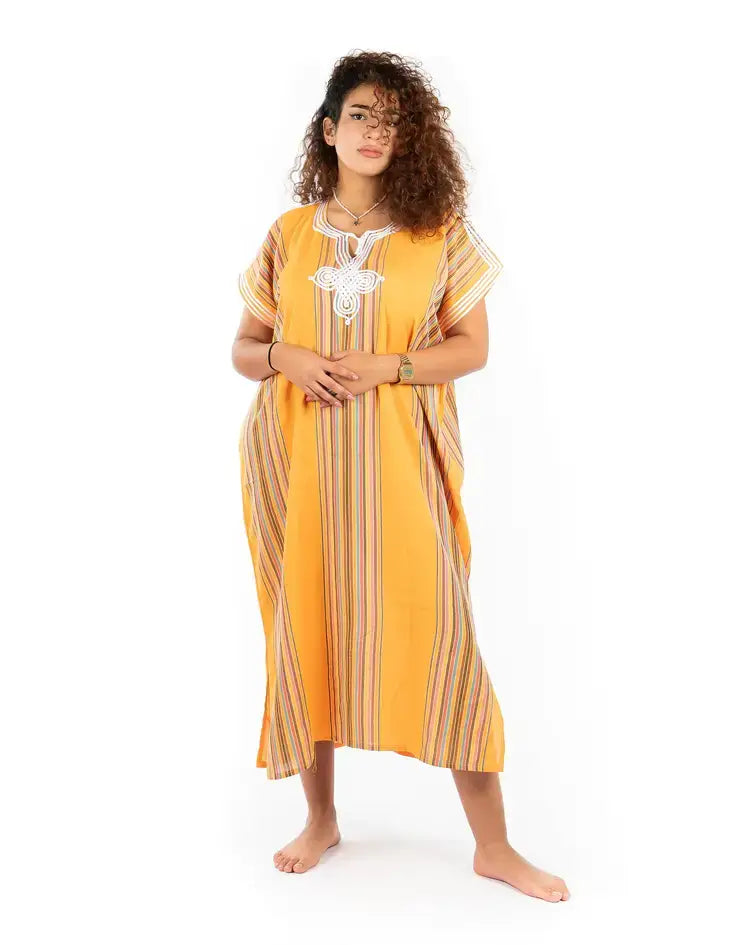 Moroccan Caftan-Beach Cover Up: Blue