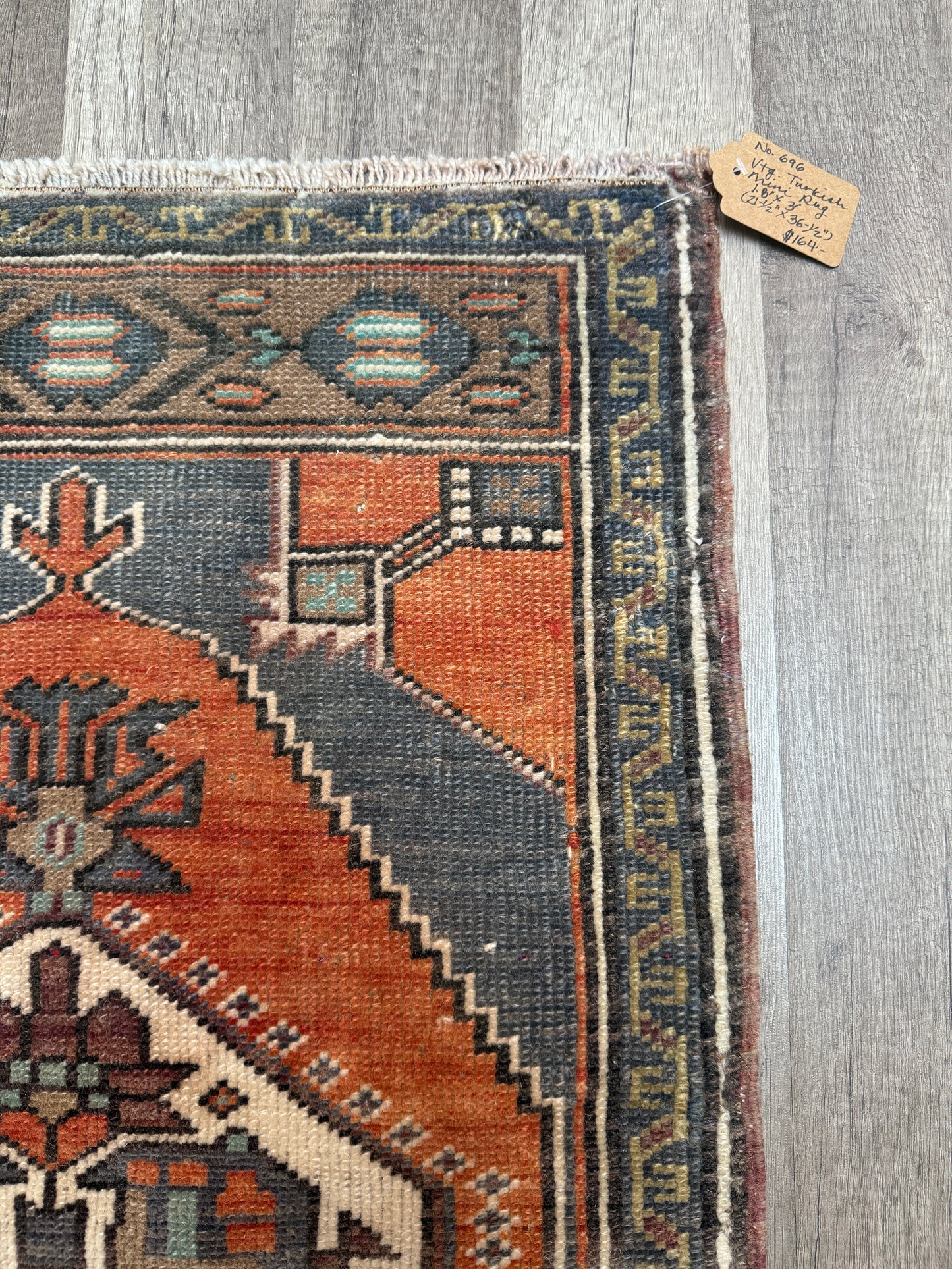 Vintage Turkish Mini Rug 1.8’x3' - No. 696
