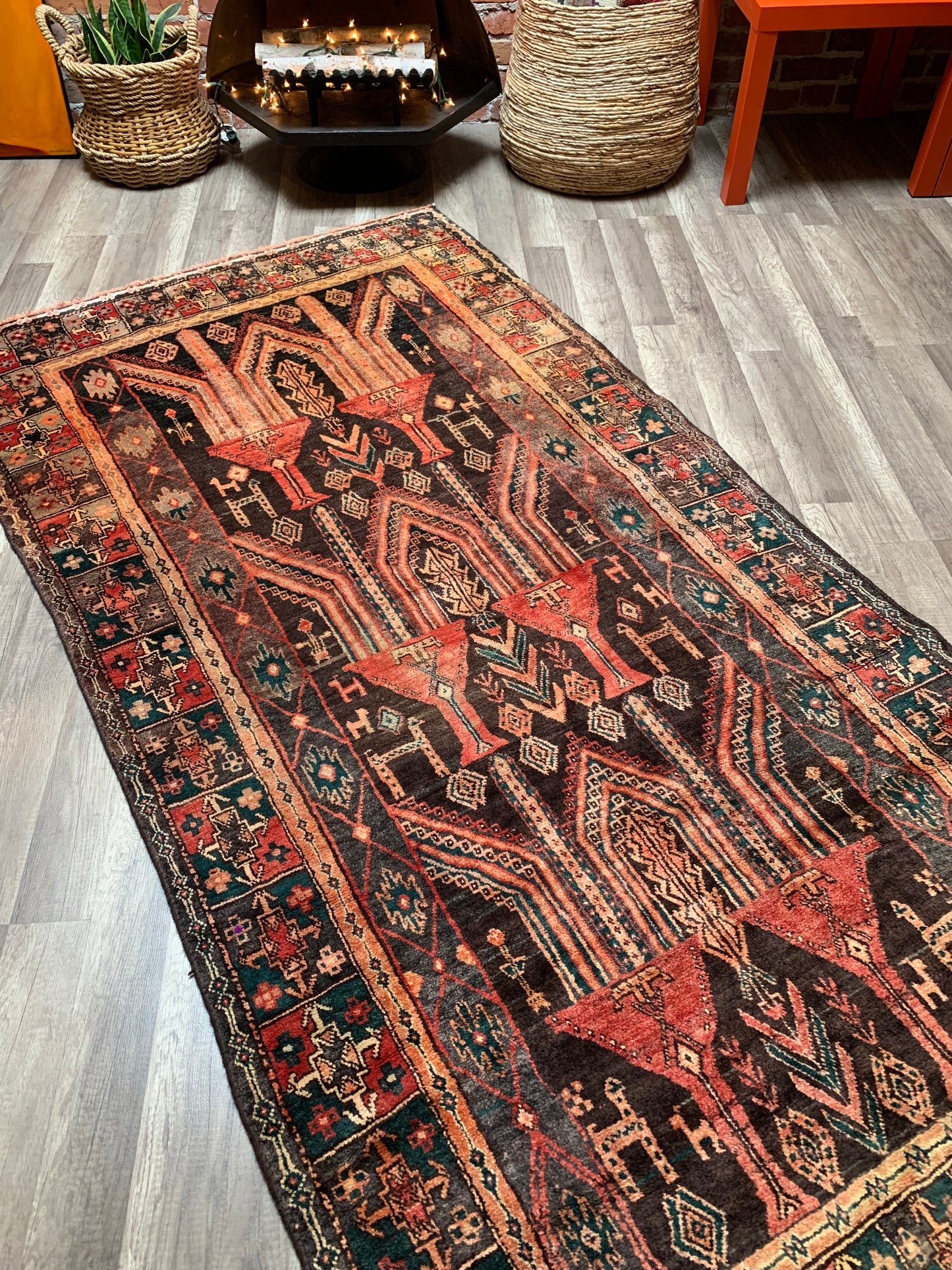 Vintage Persian Area Rug No. A1176 - 4.1' x8.1'