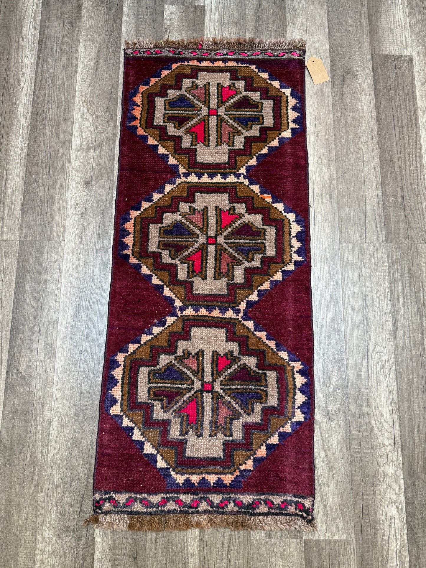 Vintage Turkish Mini Rug 1.5’x3.6' - No. 697