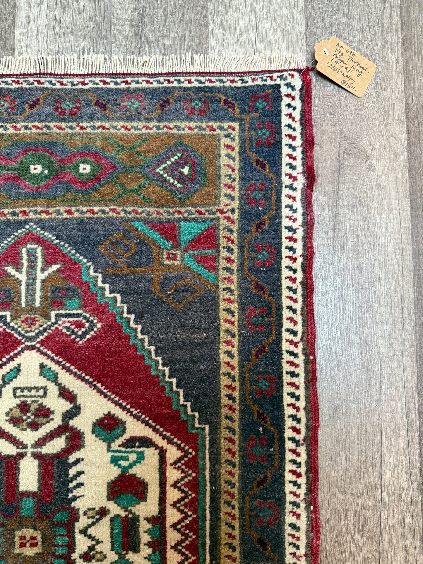 Vintage Turkish Mini Rug 1.9’x3.1' - No. 698