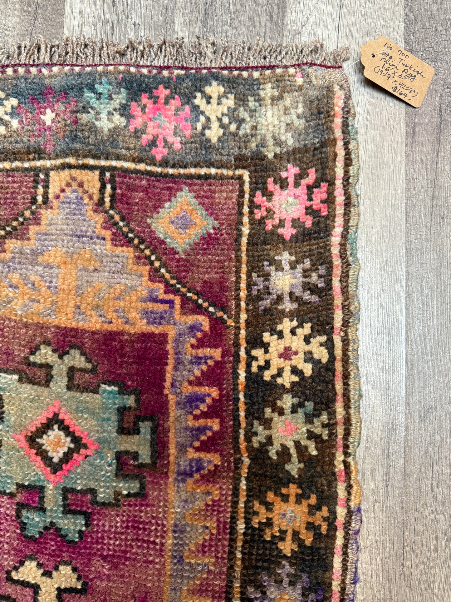 Vintage Turkish Mini Rug 1.6’x3.5' - No. 700