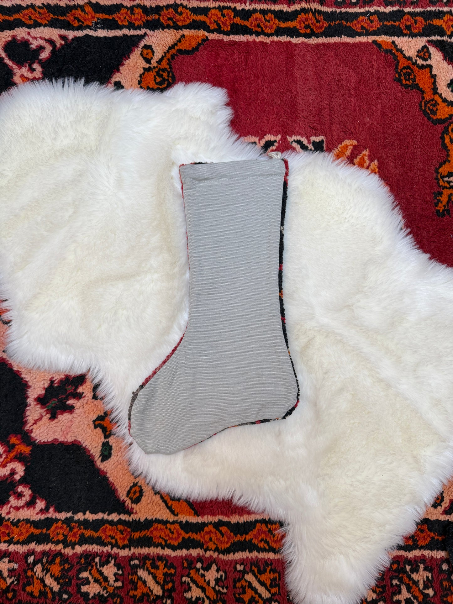 No. S252 - Vintage Turkish Rug Holiday Stocking