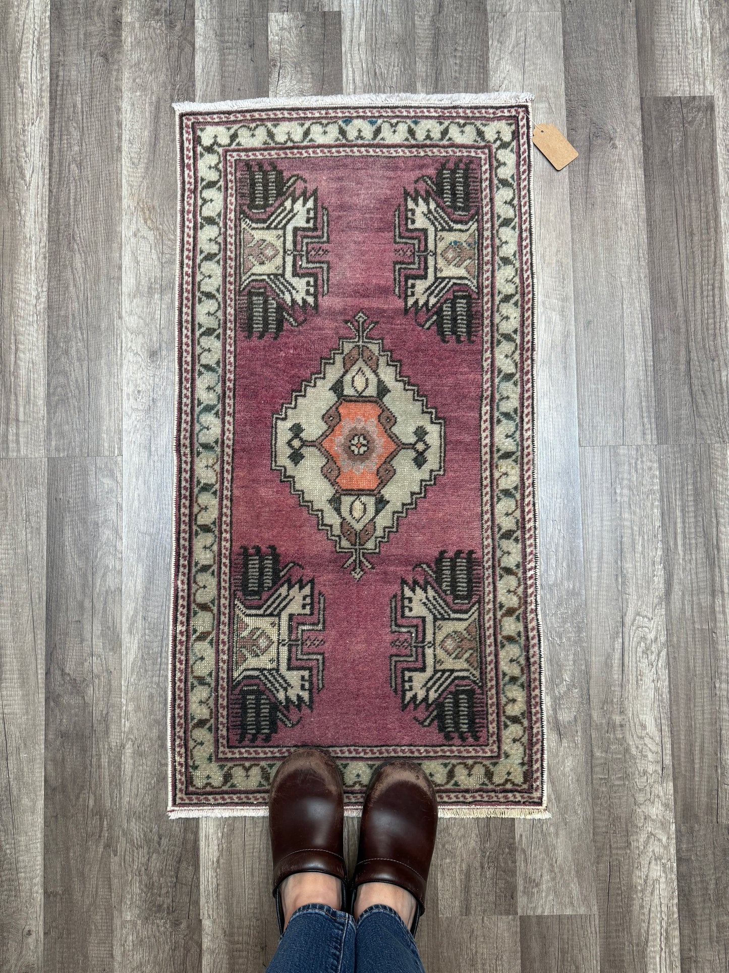 Vintage Turkish Mini Rug 1.6’x3.2' - No. 701