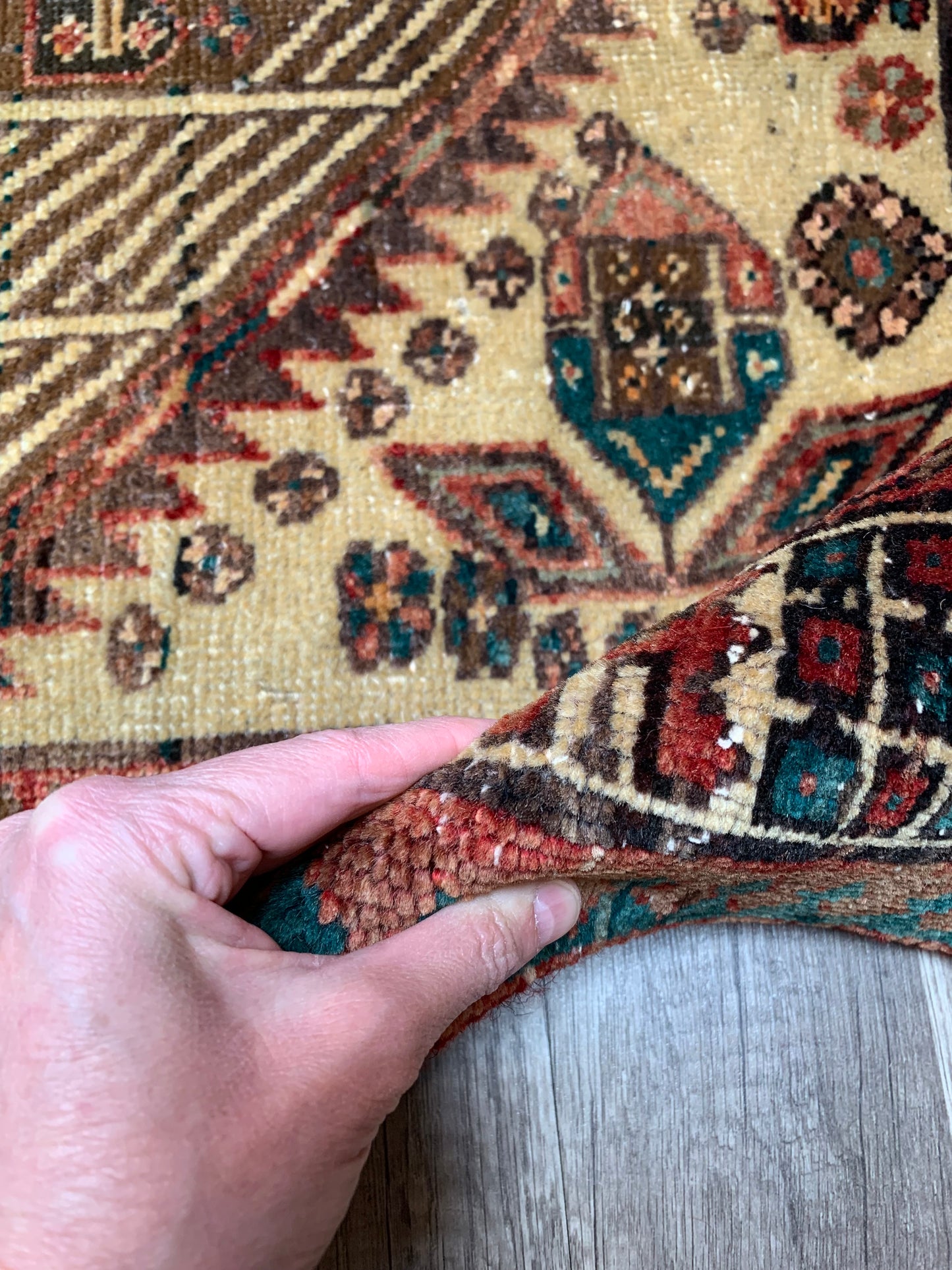 Reserved for Kendall - Vintage Persian Area Rug No. A1174 - 3' x5.2'