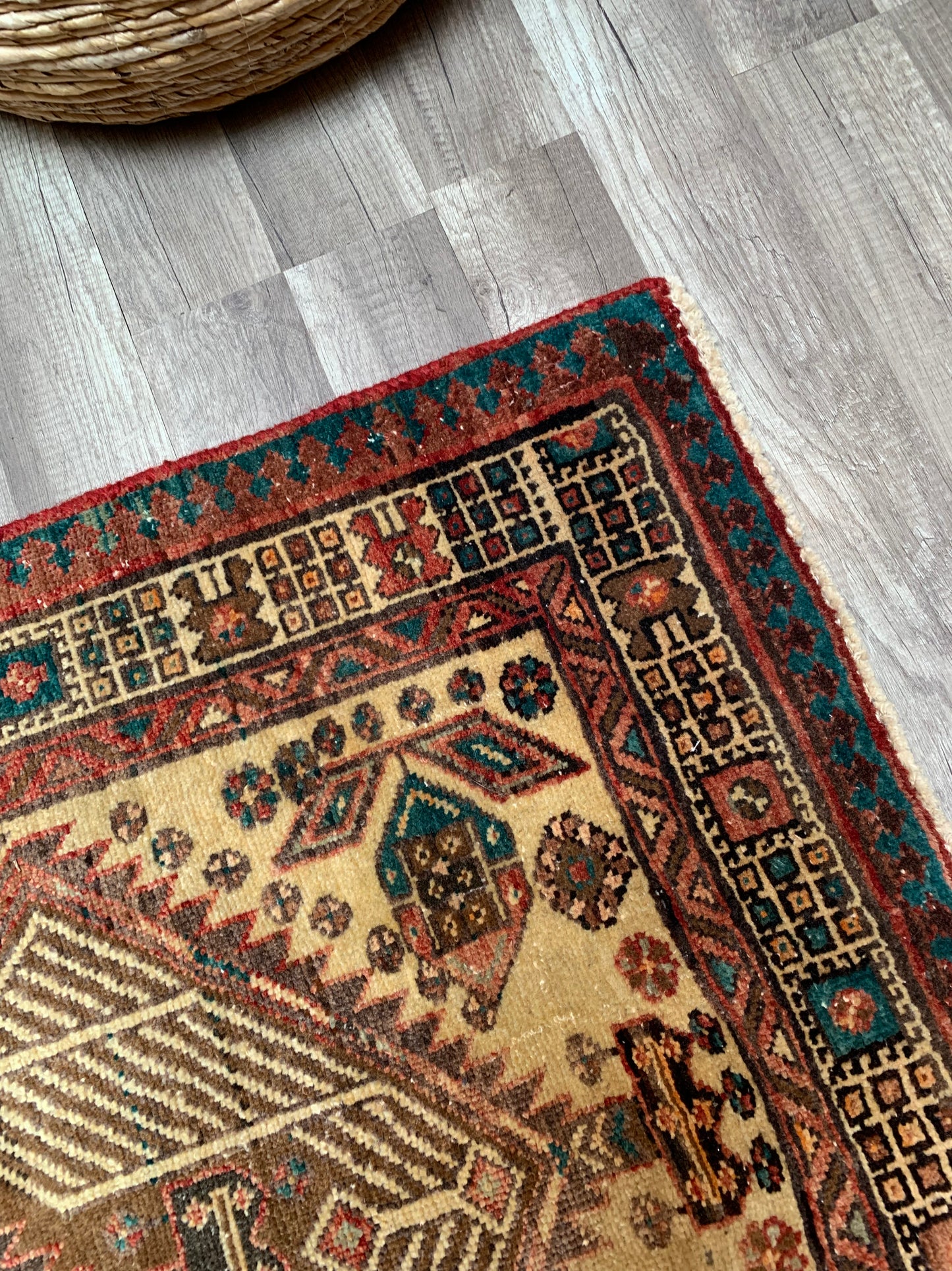 Reserved for Kendall - Vintage Persian Area Rug No. A1174 - 3' x5.2'