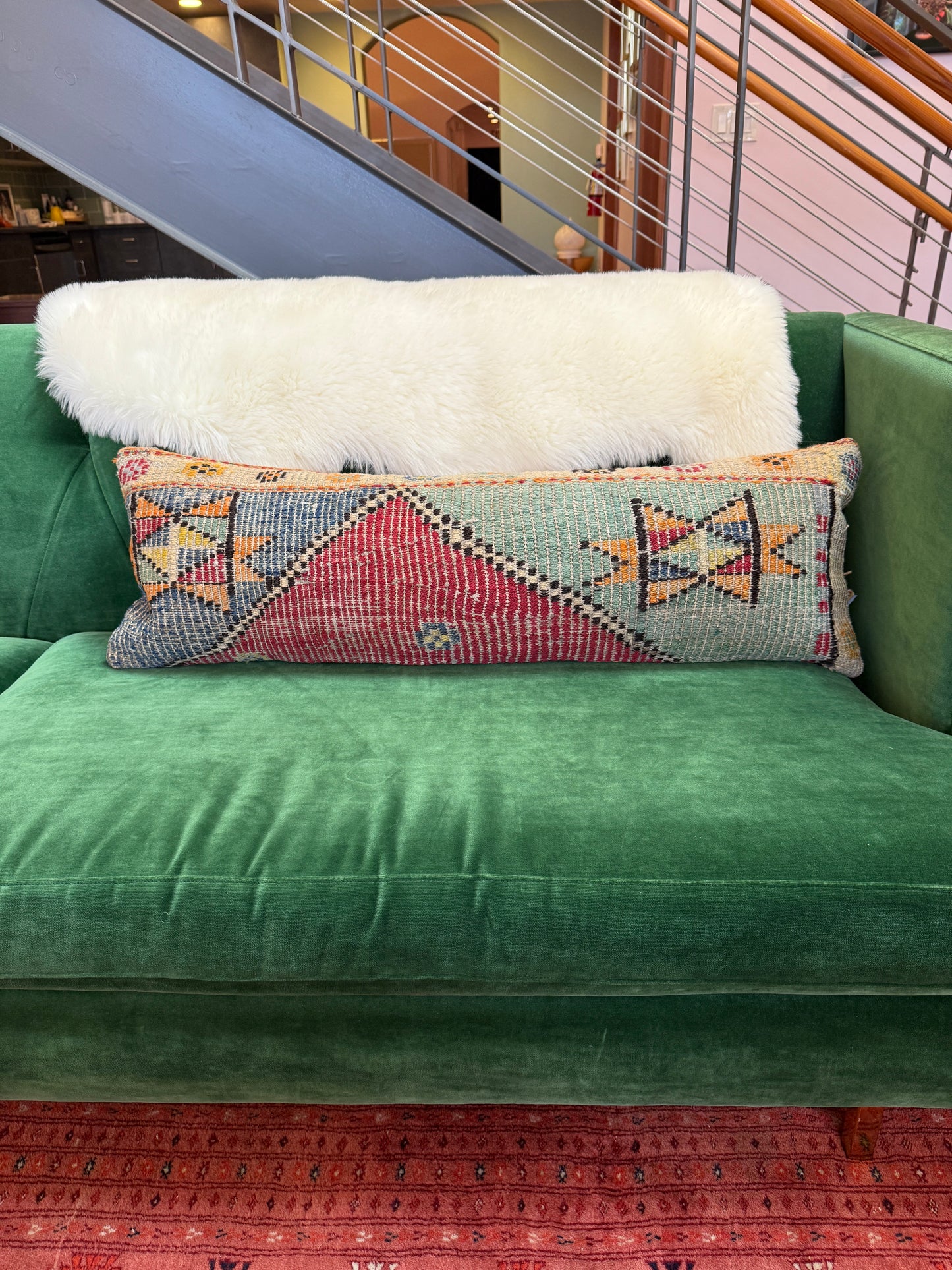 Turkish Rug Pillow Cover 12"x36" - No. P387