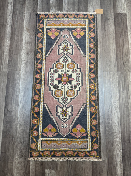 Vintage Turkish Mini Rug 1.6’x3.6' - No. 706