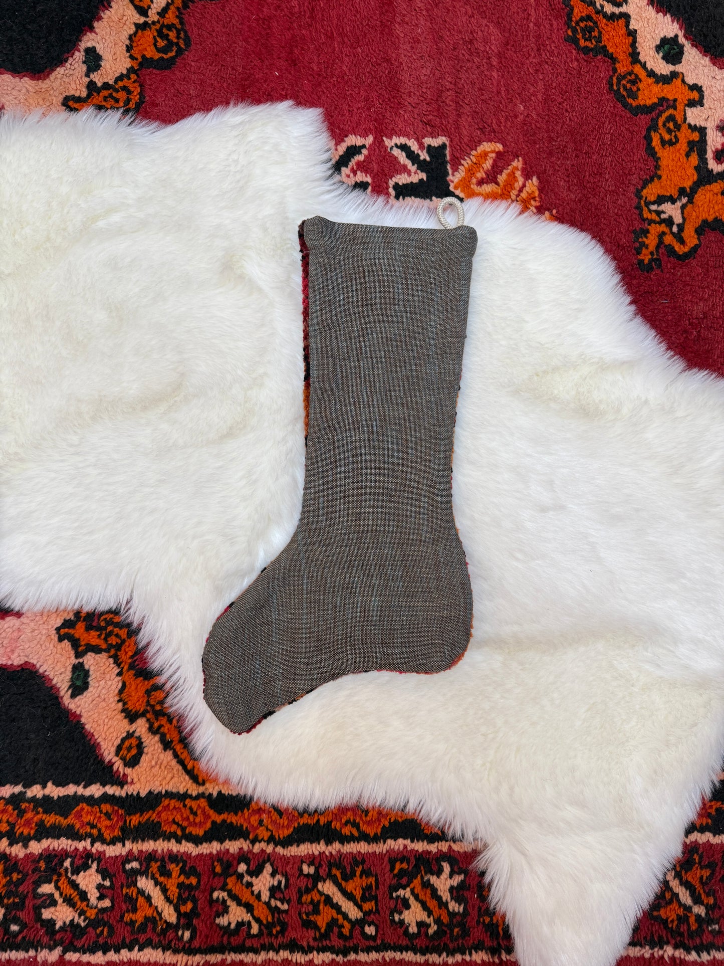 No. S227 - Vintage Turkish Rug Holiday Stocking