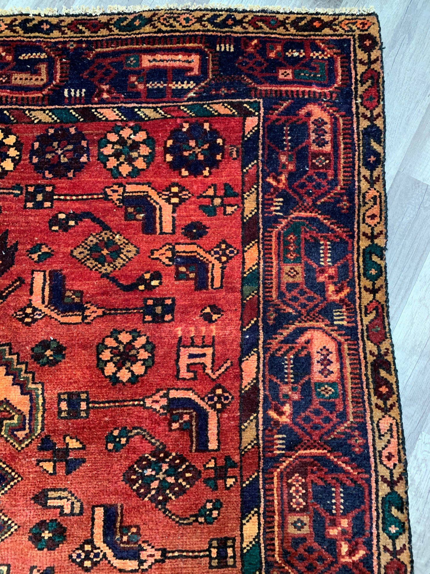 Vintage Persian Area Rug No. A1175 - 4.3' x7.9'