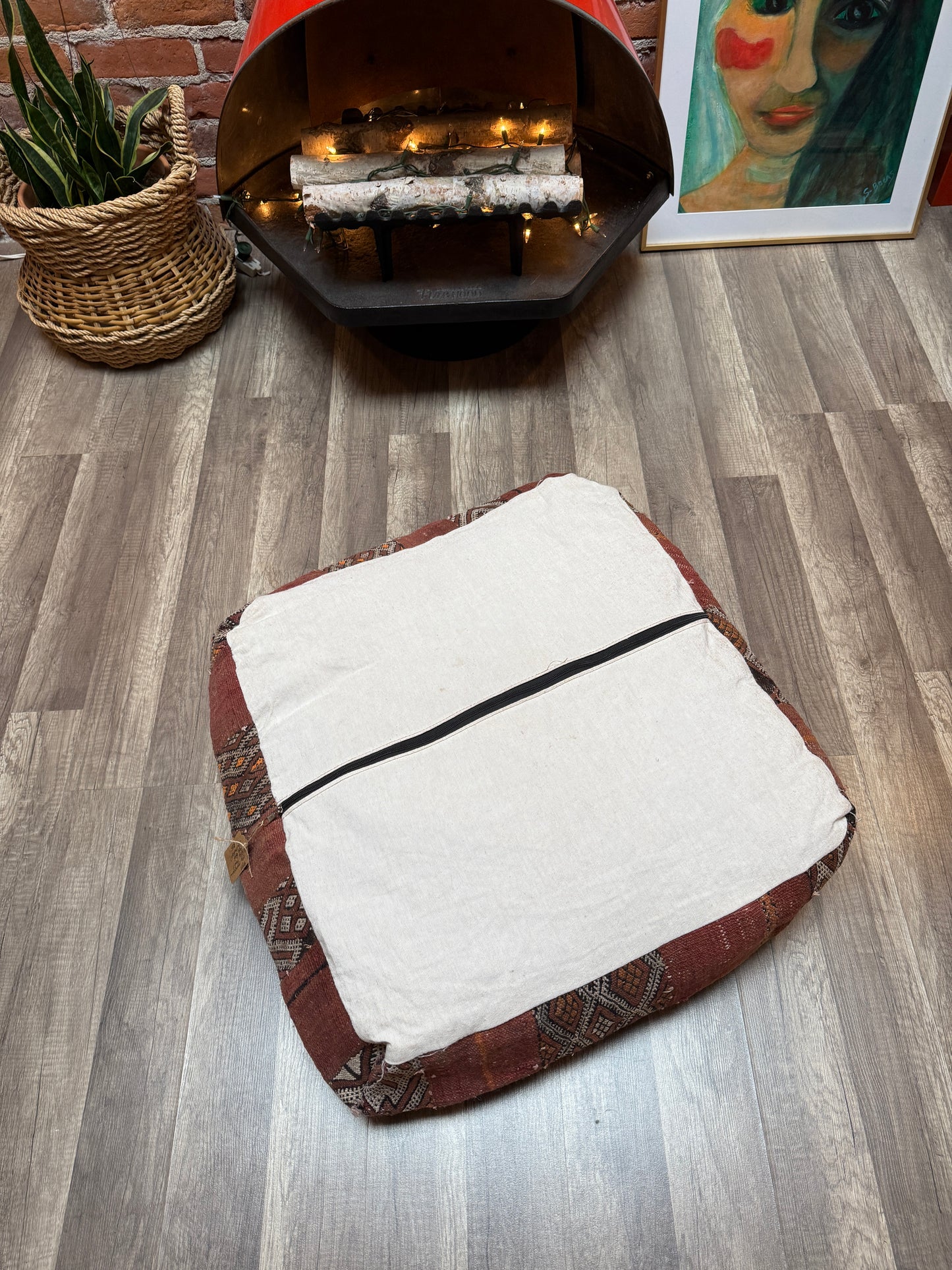 Moroccan Rug Floor Pouf / Pet Bed #370