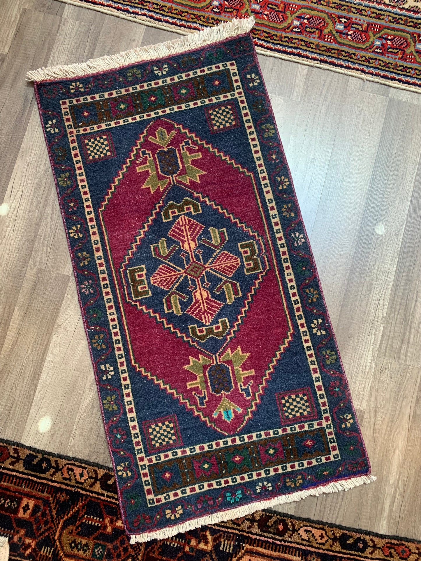 Reserved for Candice - Vintage Turkish Mini Rug 1.8’x3.6' - No. 676