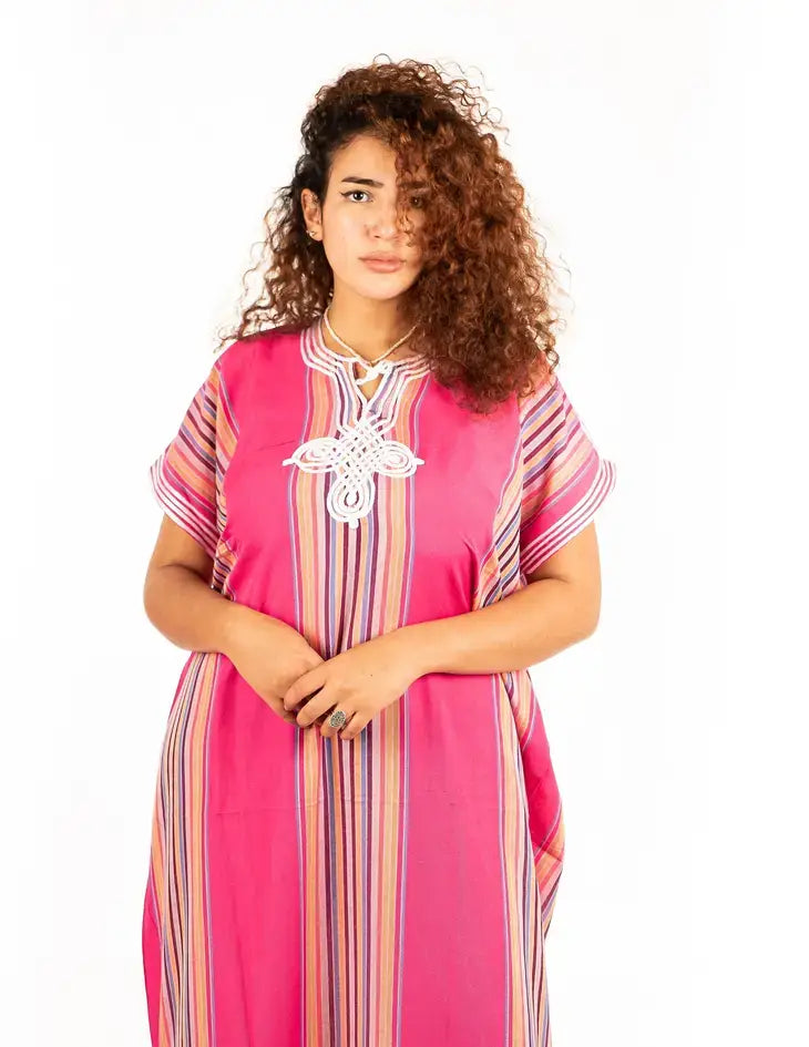 Moroccan Caftan-Beach Cover Up: Blue