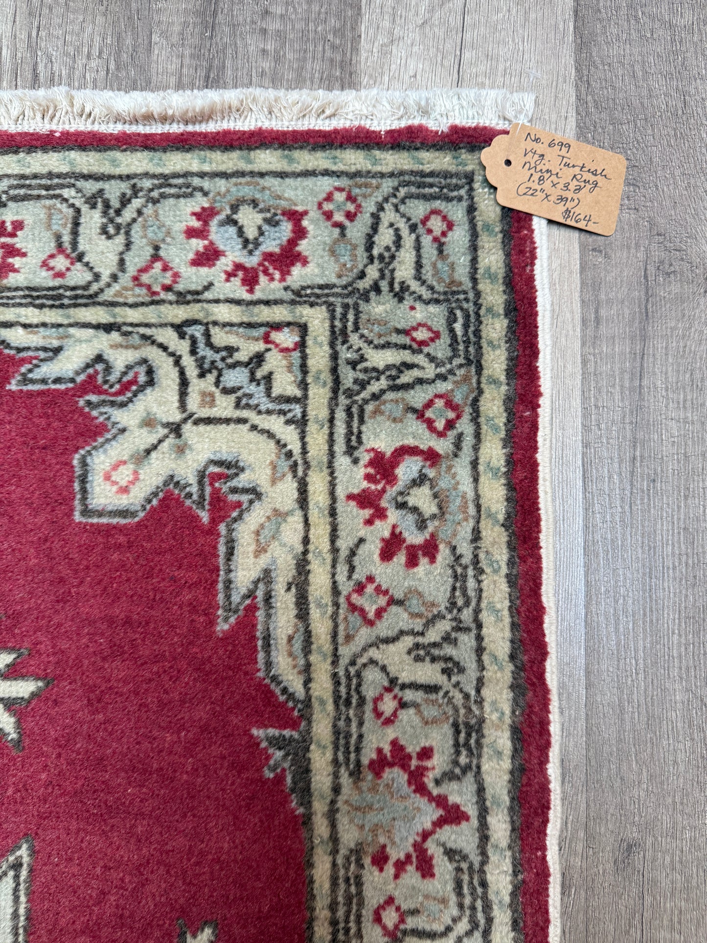 Vintage Turkish Mini Rug 1.8’x3.3' - No. 699
