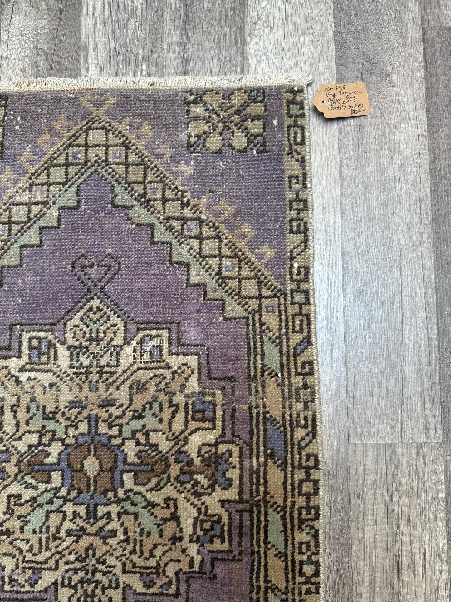 Vintage Turkish Mini Rug 1.7’x2.9' - No. 695