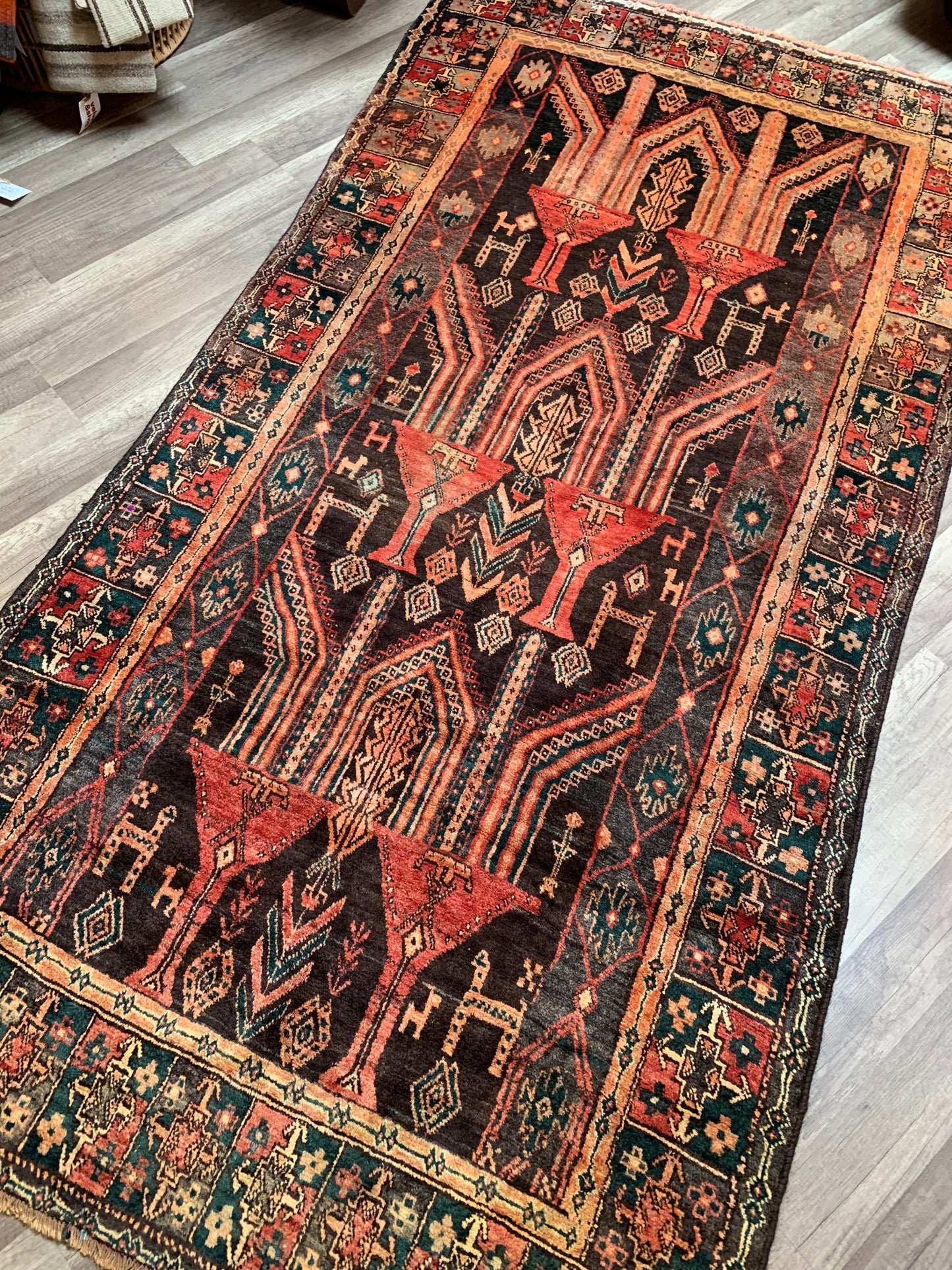 Vintage Persian Area Rug No. A1176 - 4.1' x8.1'