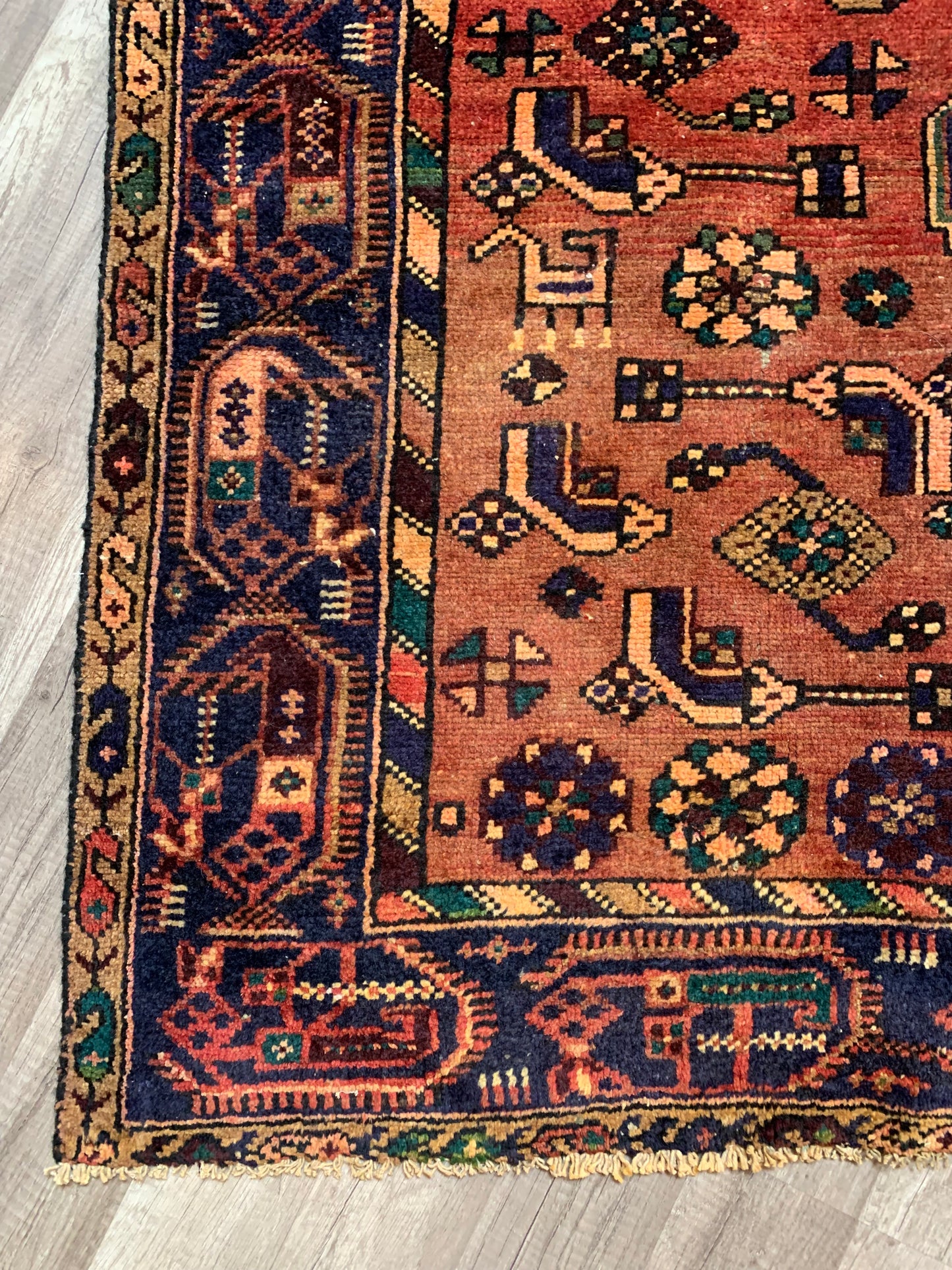Vintage Persian Area Rug No. A1175 - 4.3' x7.9'