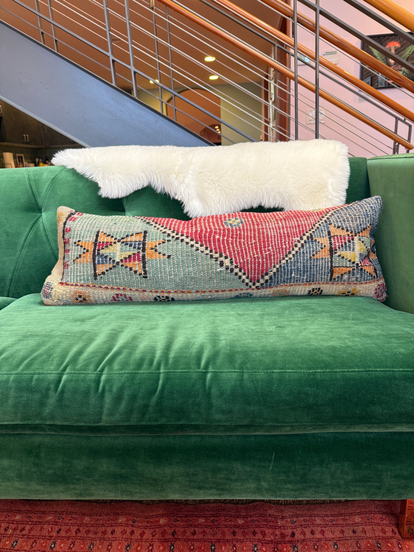Turkish Rug Pillow Cover 12"x36" - No. P387