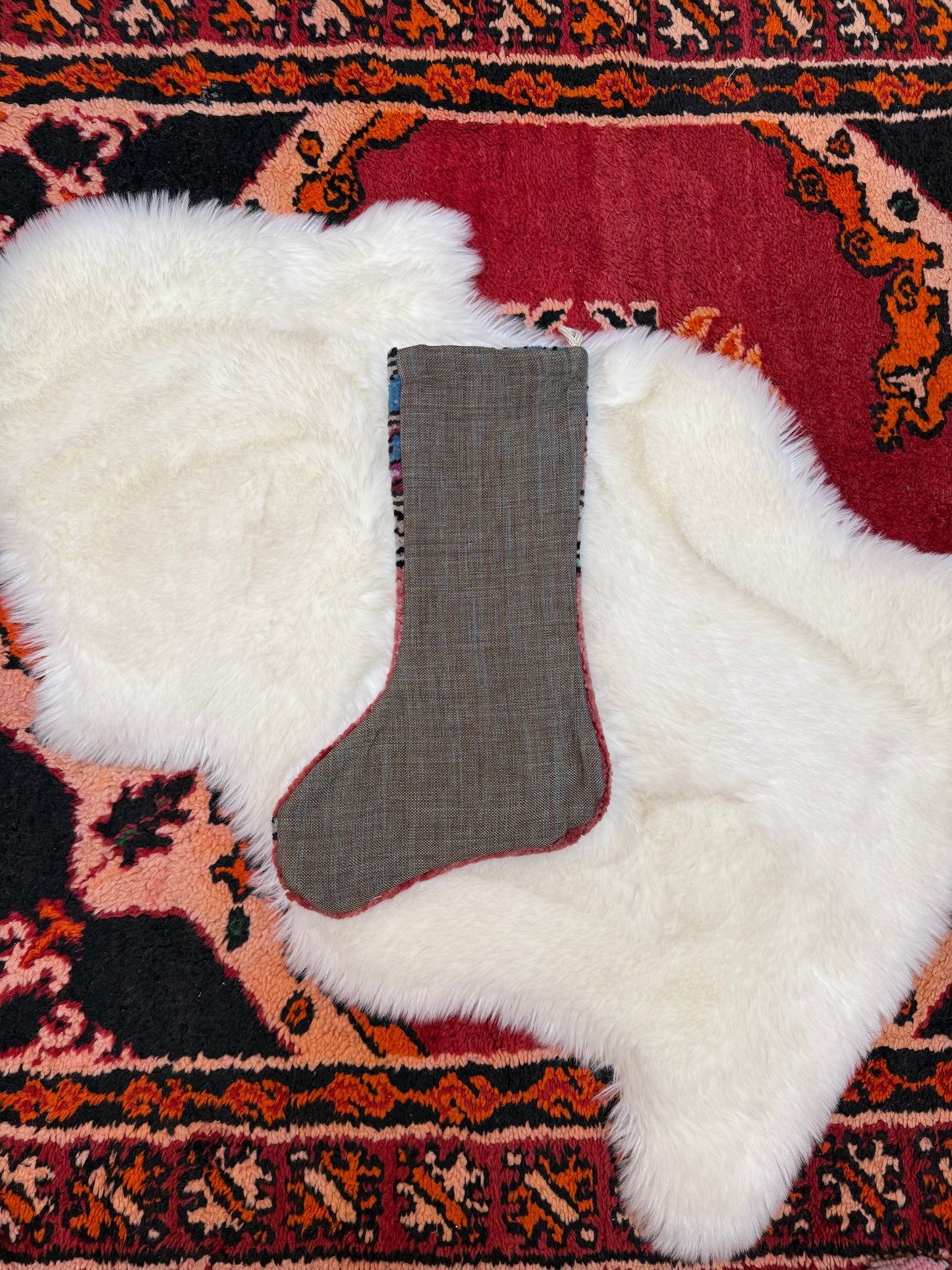 No. S250 - Vintage Turkish Rug Holiday Stocking