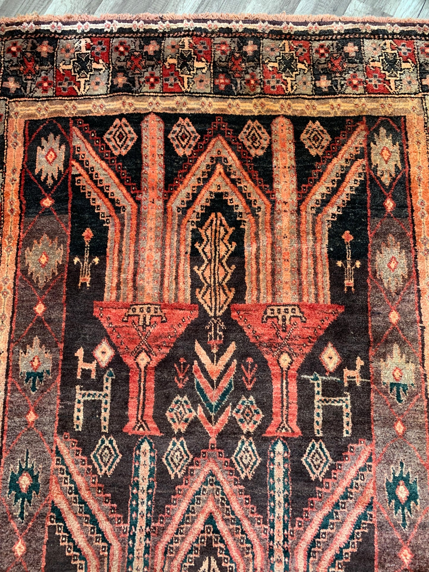 Vintage Persian Area Rug No. A1176 - 4.1' x8.1'