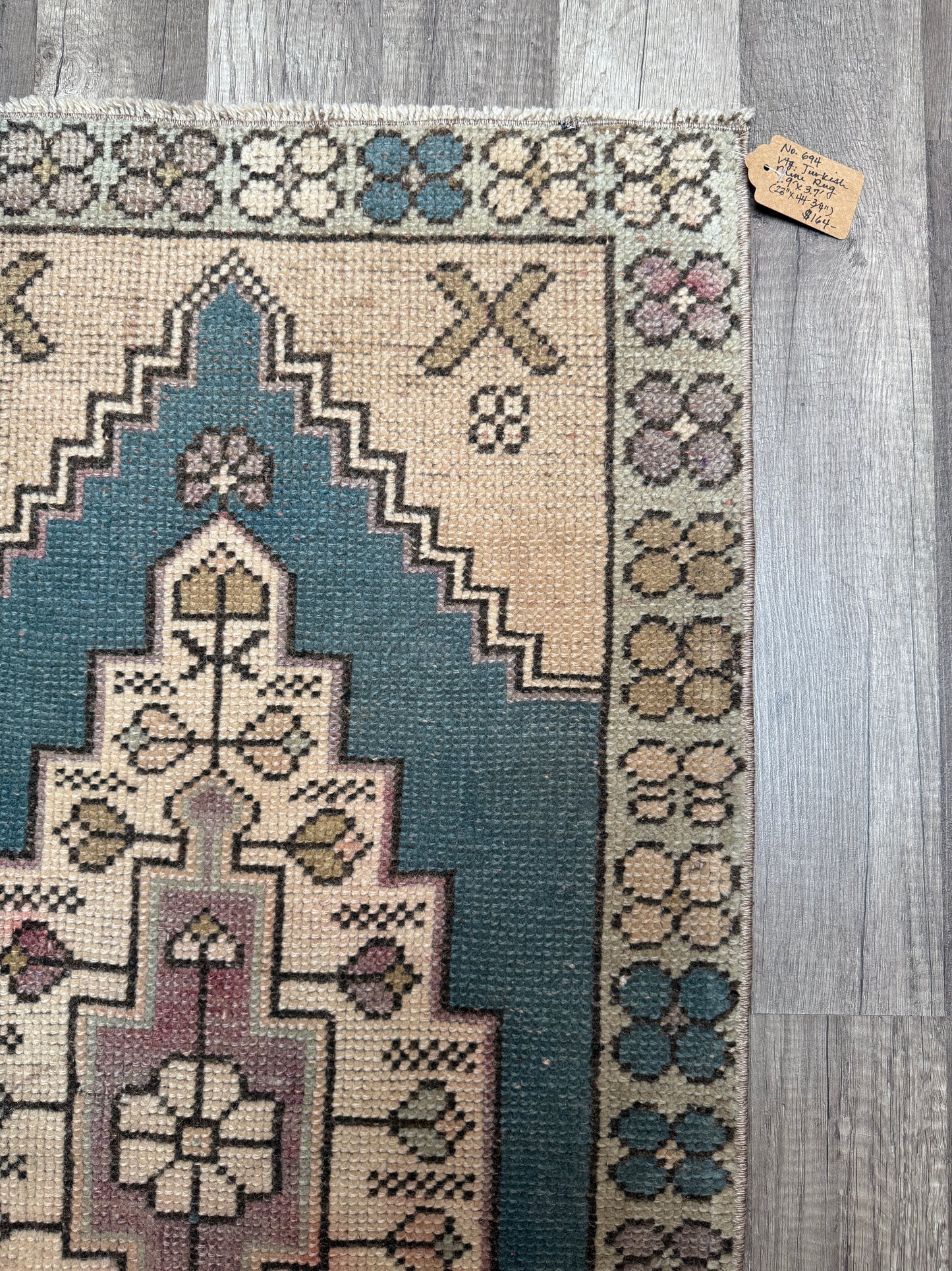 Vintage Turkish Mini Rug 1.9’x3.7' - No. 694
