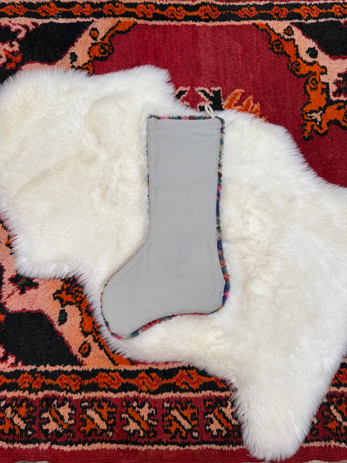 No. S248 - Vintage Turkish Rug Holiday Stocking