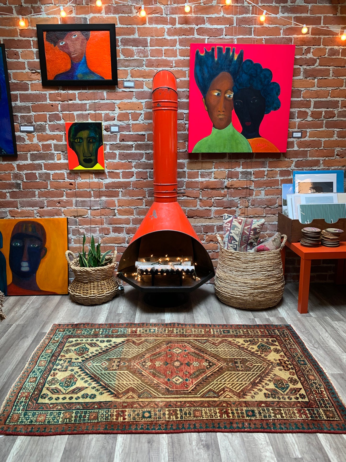 Reserved for Kendall - Vintage Persian Area Rug No. A1174 - 3' x5.2'