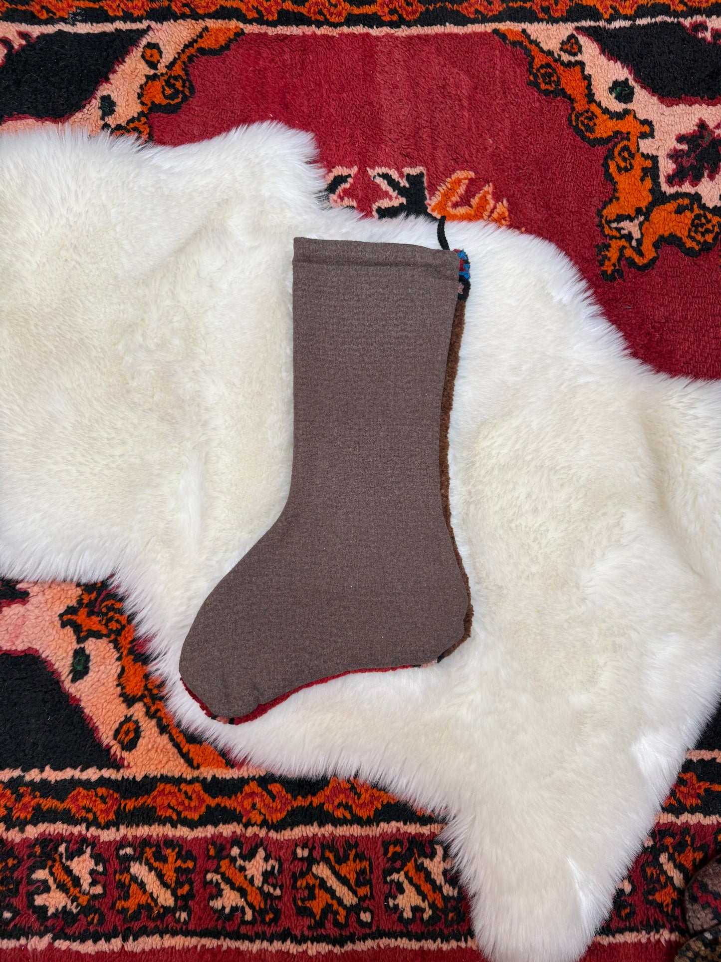No. S242 - Vintage Turkish Rug Holiday Stocking