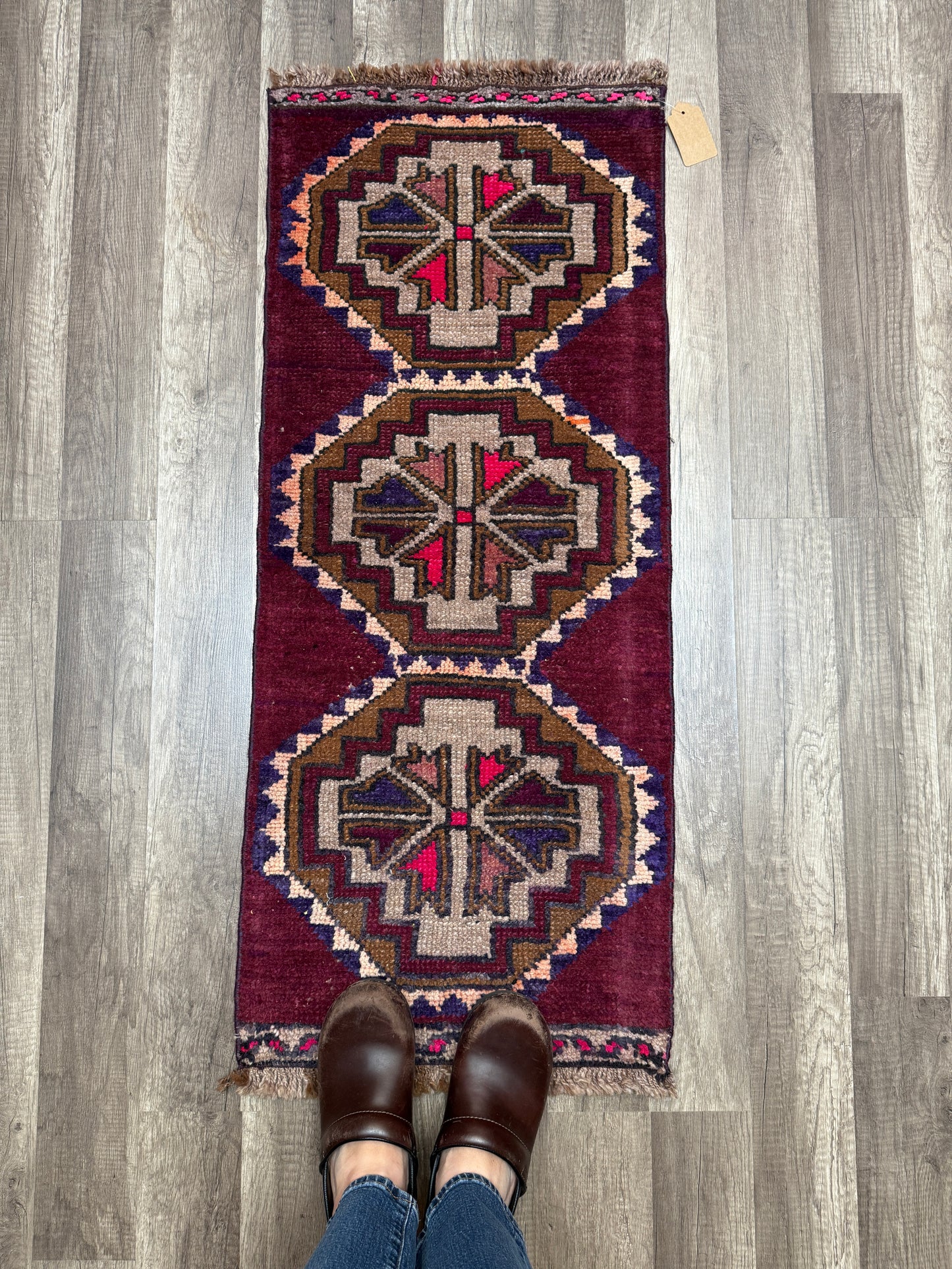 Vintage Turkish Mini Rug 1.5’x3.6' - No. 697
