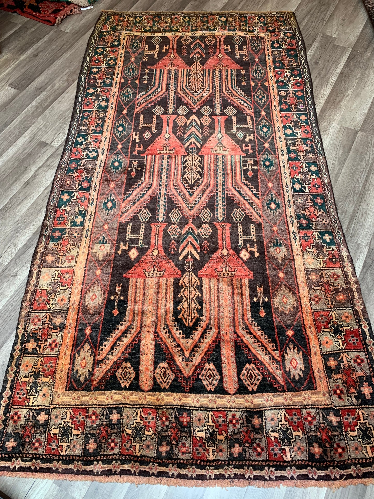 Vintage Persian Area Rug No. A1176 - 4.1' x8.1'