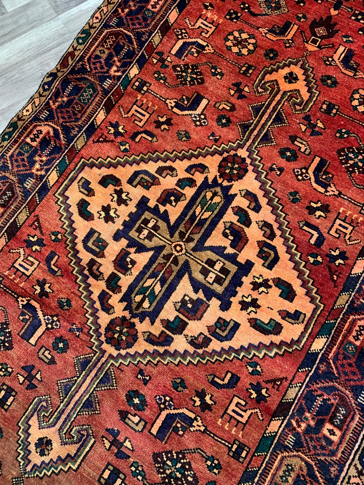 Vintage Persian Area Rug No. A1175 - 4.3' x7.9'