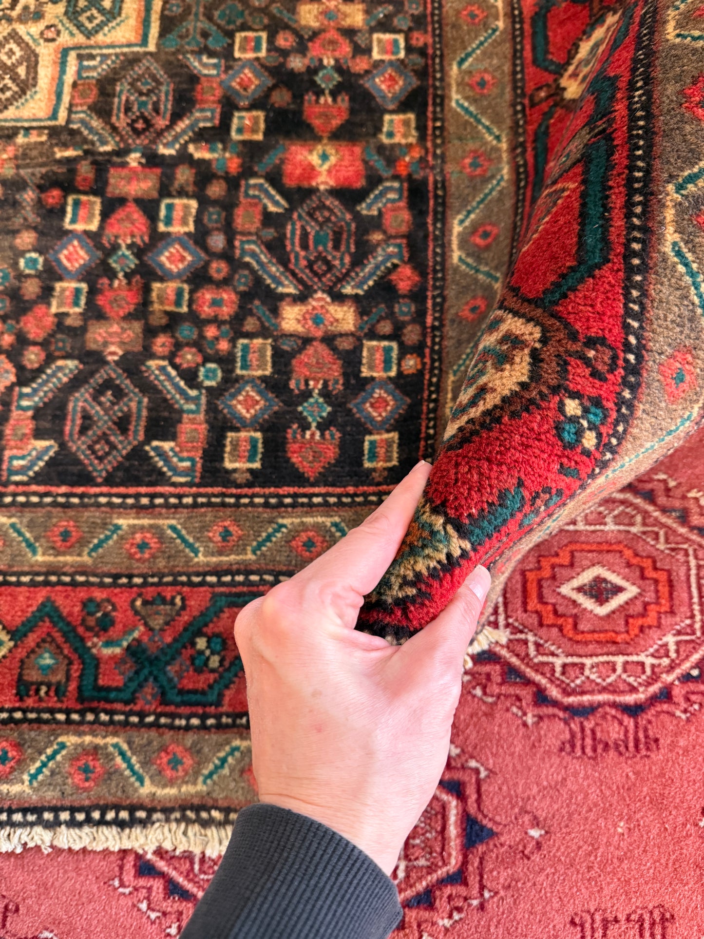 Vintage Persian Sirjan Area Rug No. A1193 - 4.1'x9.1'