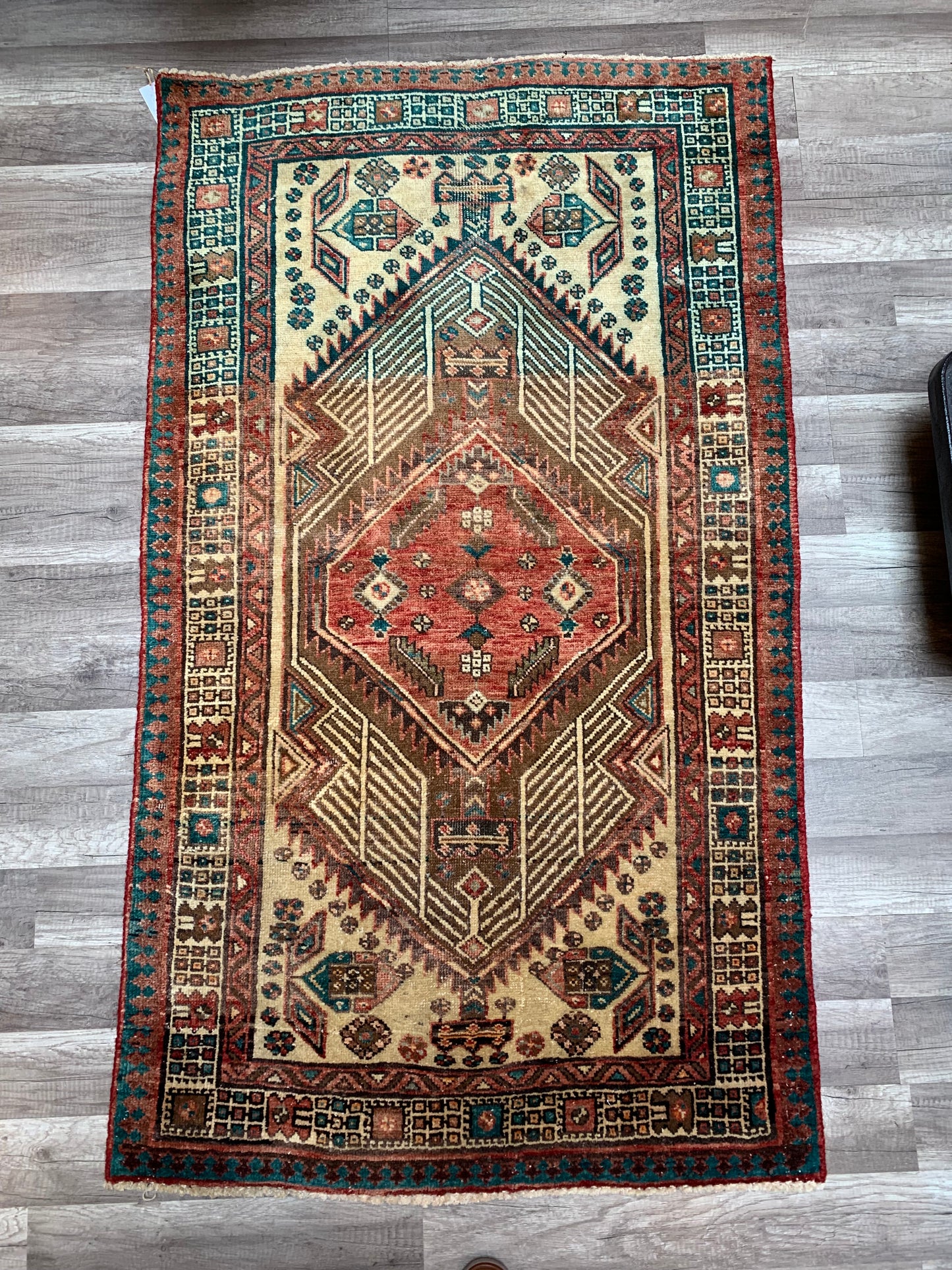 Reserved for Kendall - Vintage Persian Area Rug No. A1174 - 3' x5.2'