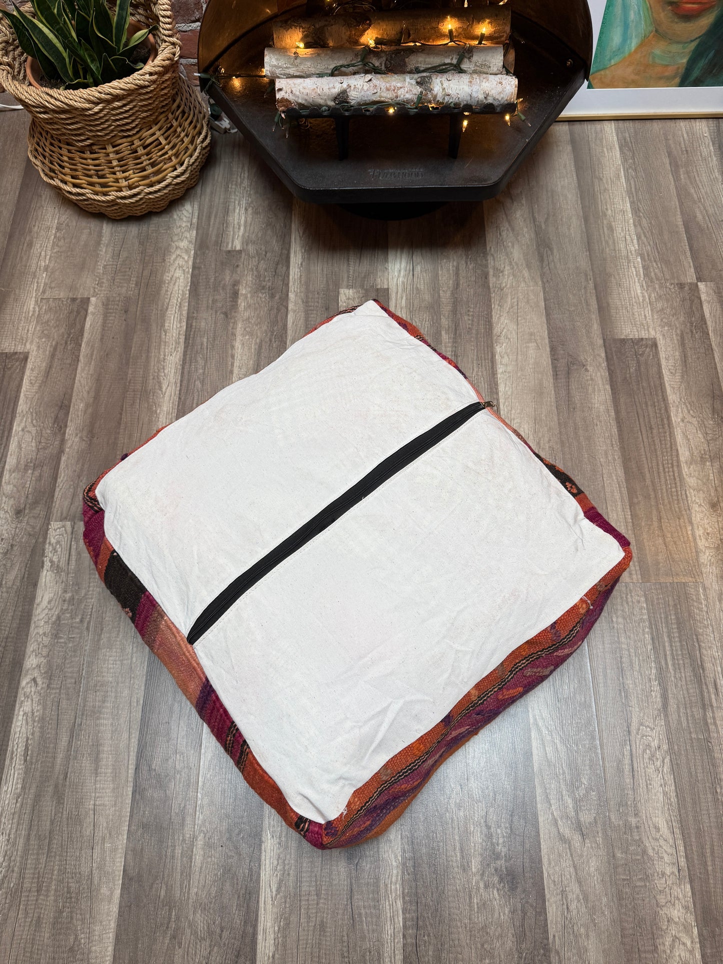 Moroccan Rug Floor Pouf / Pet Bed #369