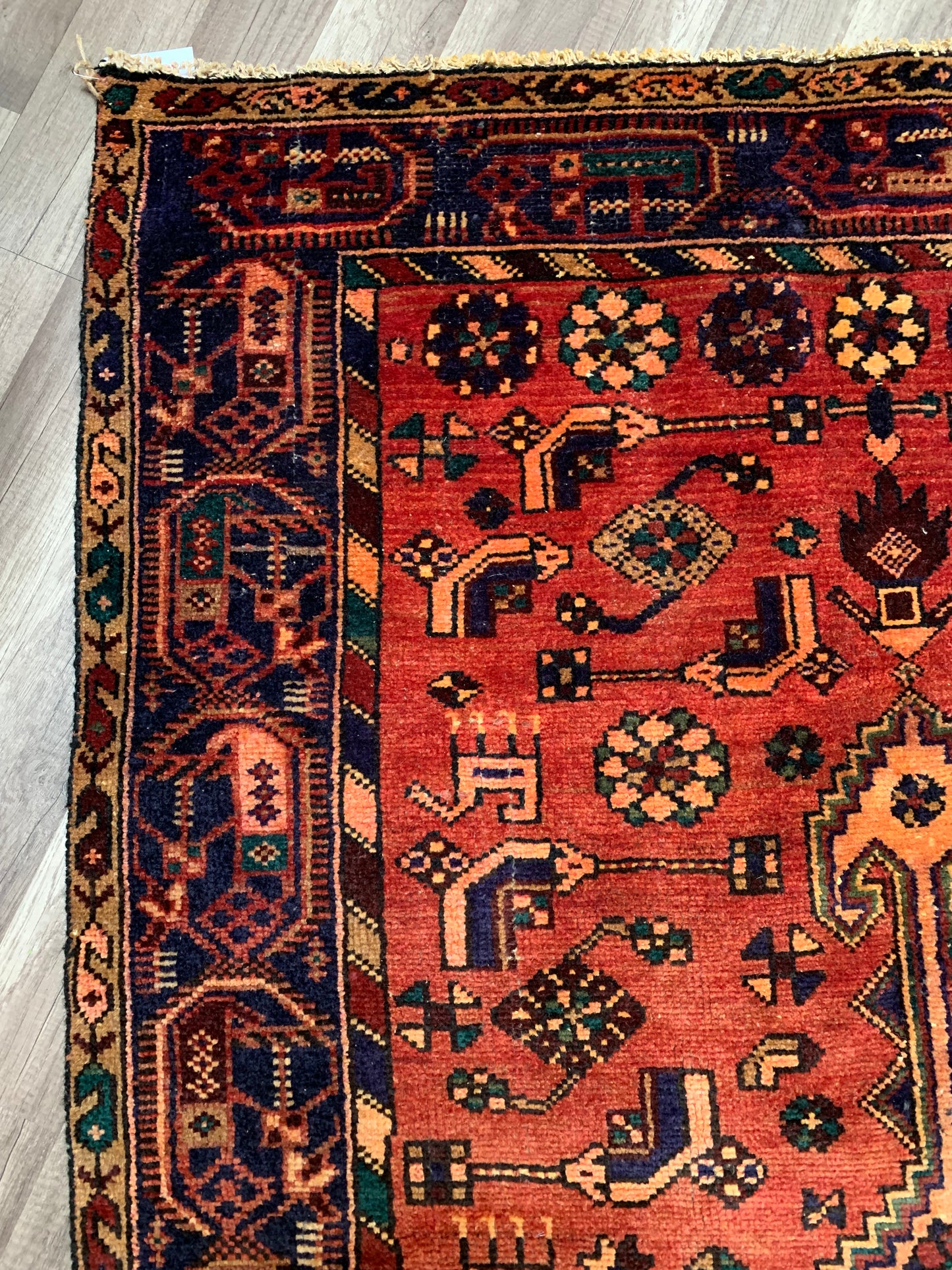 Vintage Persian Area Rug No. A1175 - 4.3' x7.9'