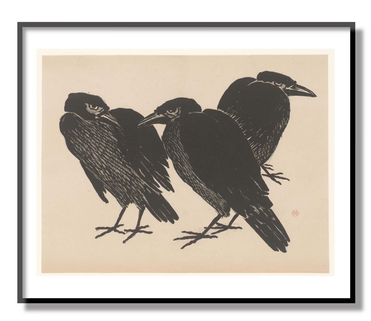 Drie kraaien Crows Giclée Print