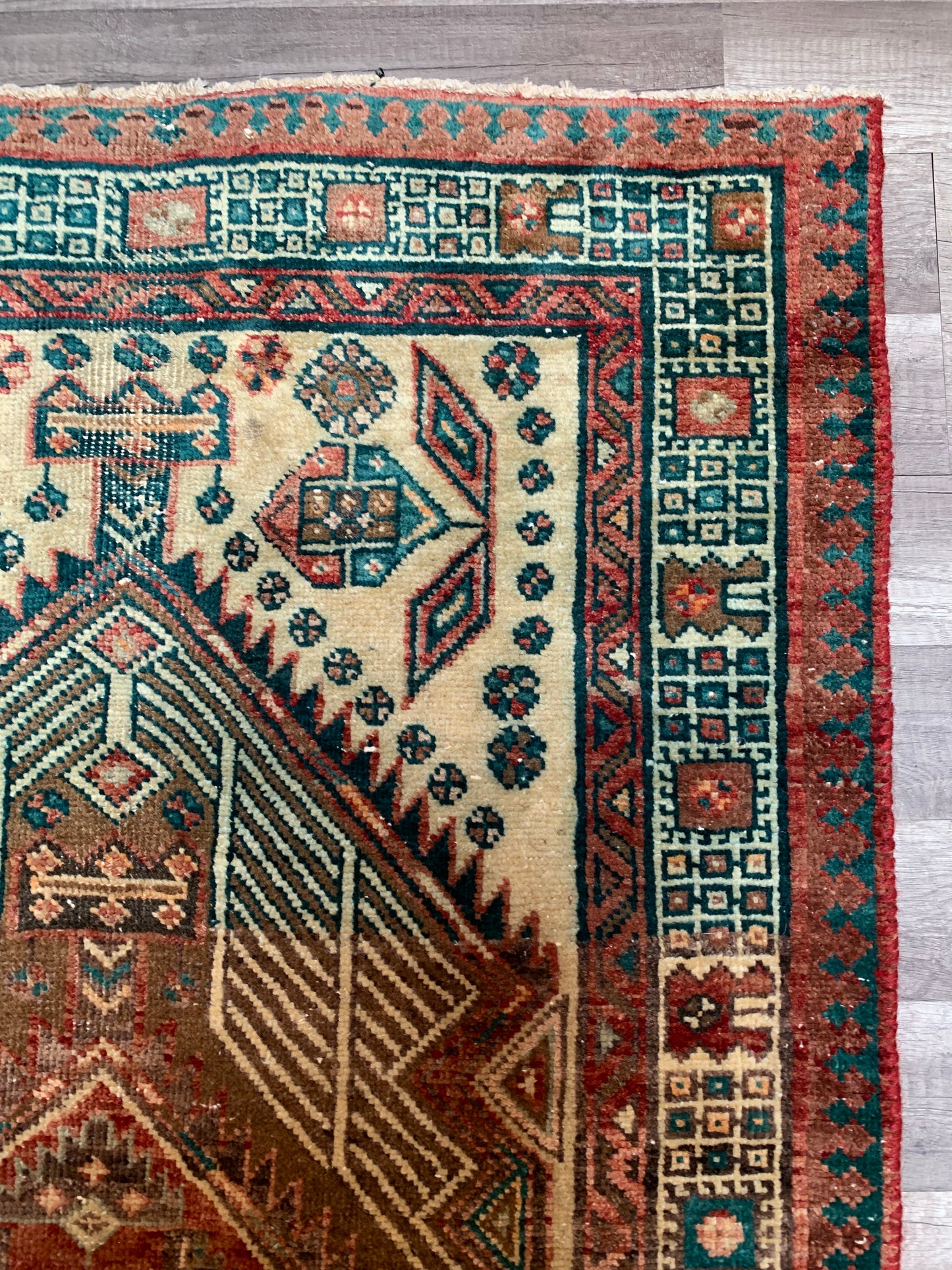 Reserved for Kendall - Vintage Persian Area Rug No. A1174 - 3' x5.2'