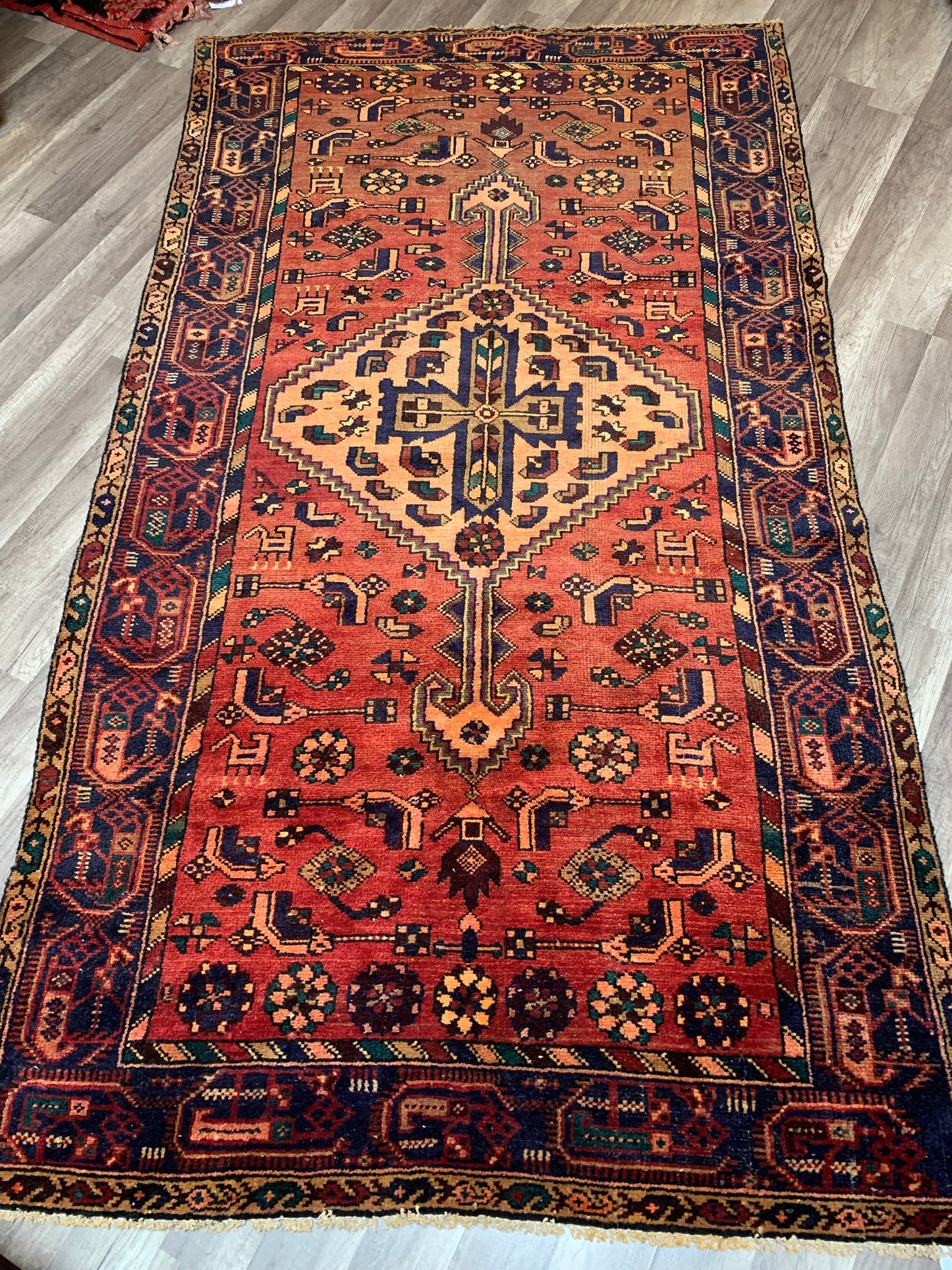 Vintage Persian Area Rug No. A1175 - 4.3' x7.9'