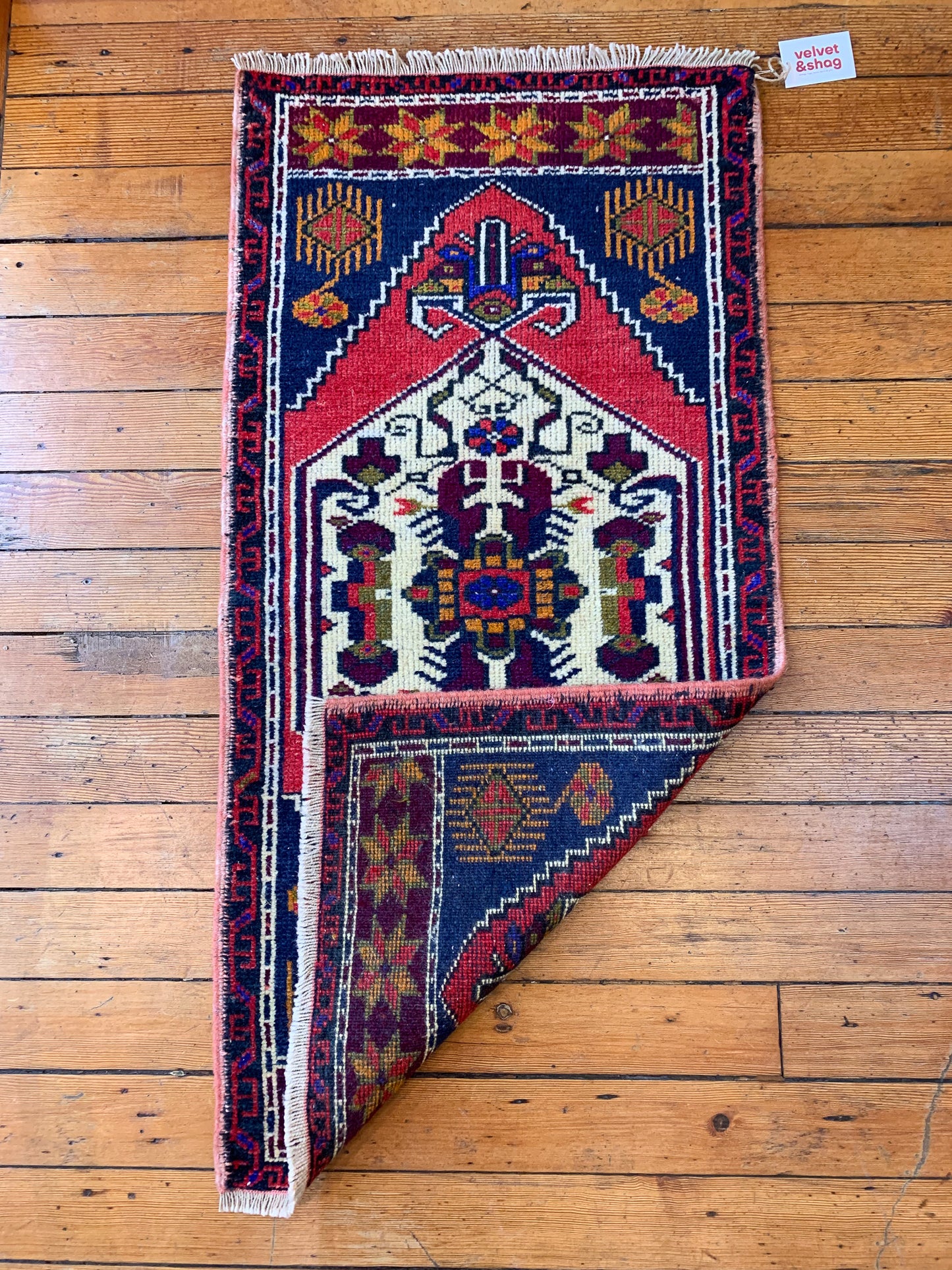 No. 627 - 1.9' x 3.8' Vintage Turkish Mini Rug