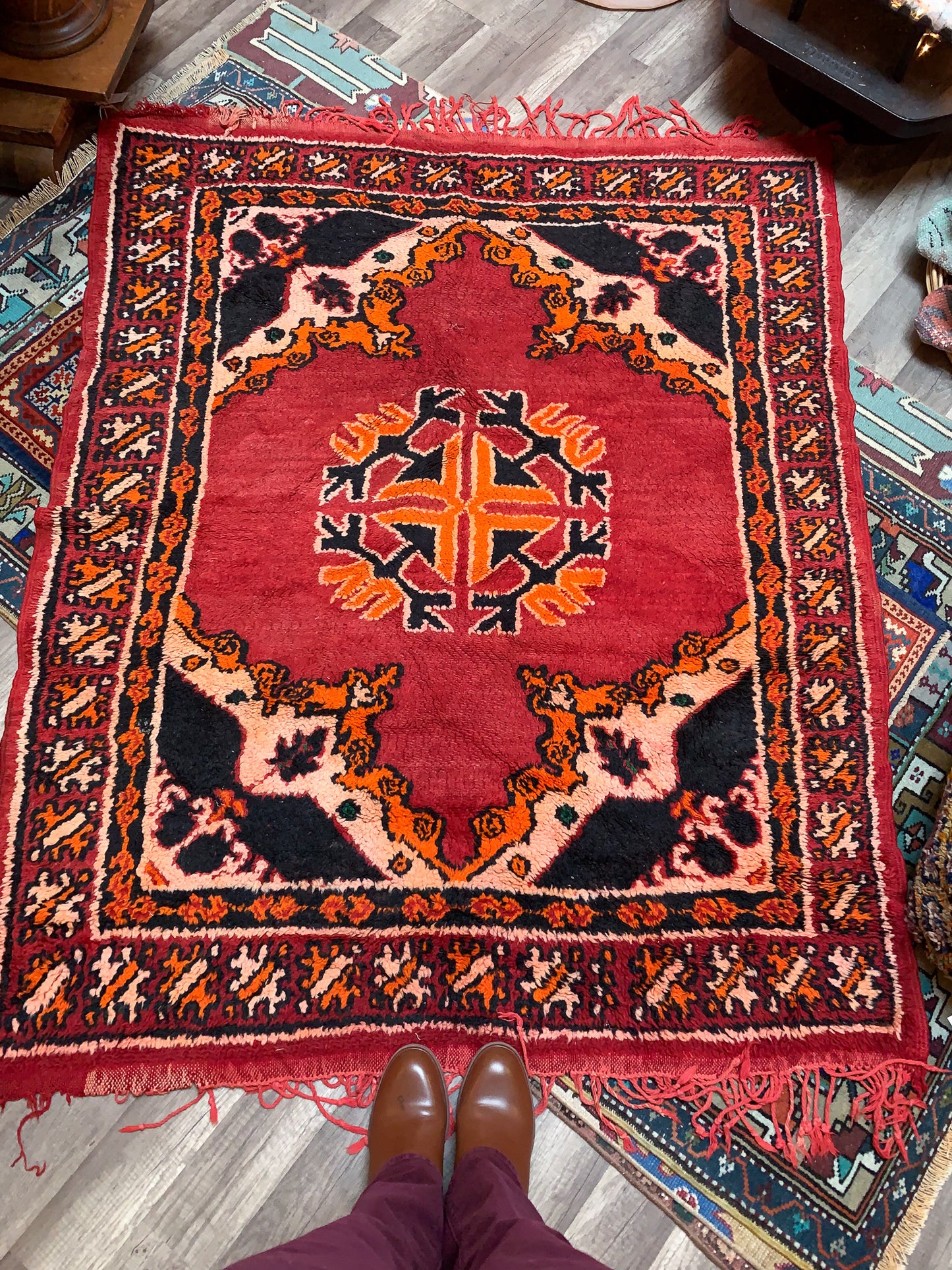 Vintage Moroccan Berber Area Rug No. A1149 - 4.3' x 5.3'