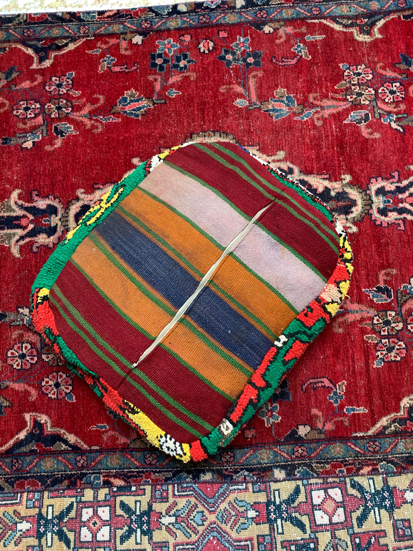 Moroccan Rug Floor Pouf / Pet Bed #350