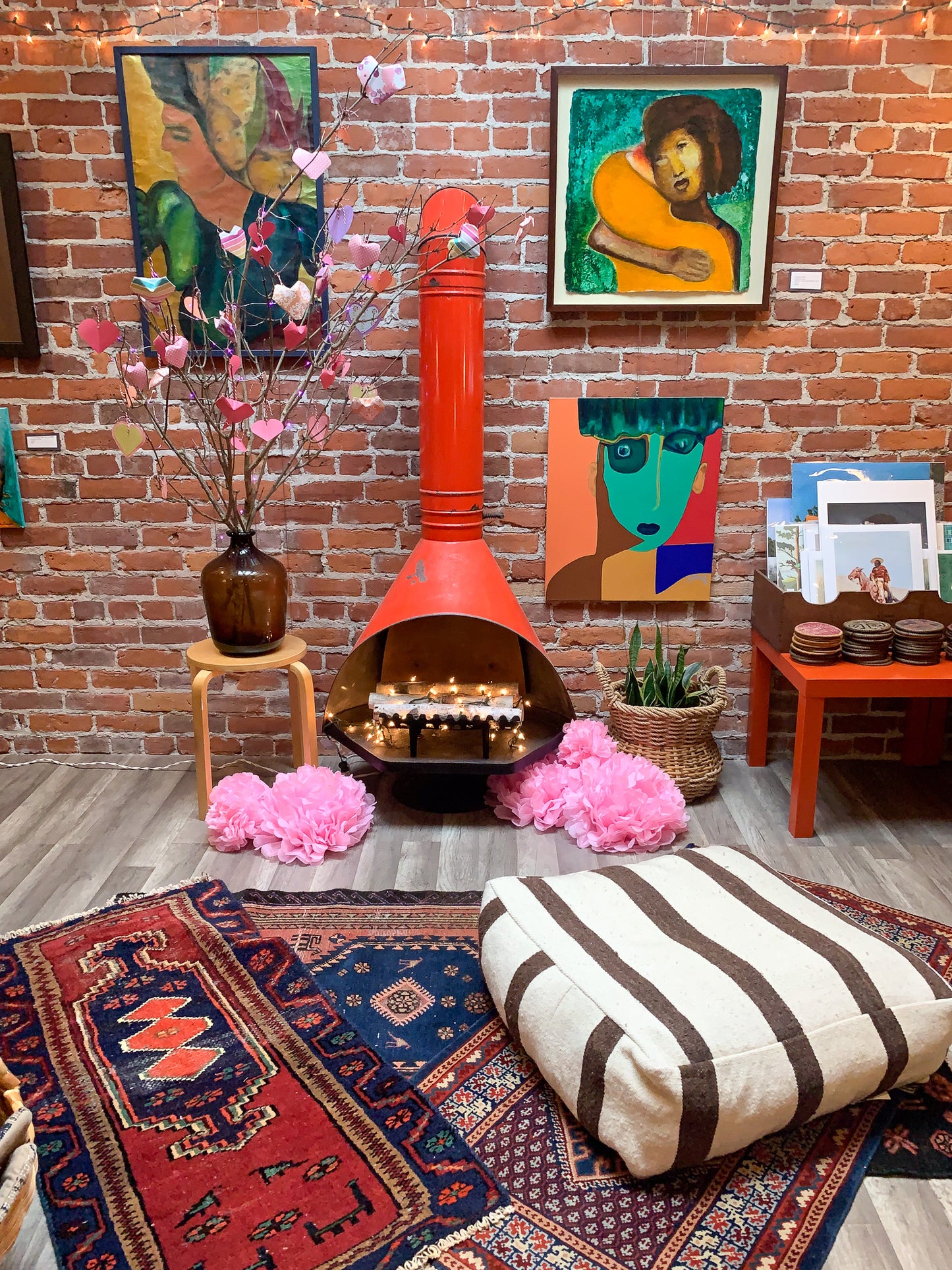 Moroccan Rug Floor Pouf / Pet Bed #329