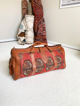 Load image into Gallery viewer, No. BAG 151 - Red Moroccan Handmade Rug &amp; Leather Duffle Bag
