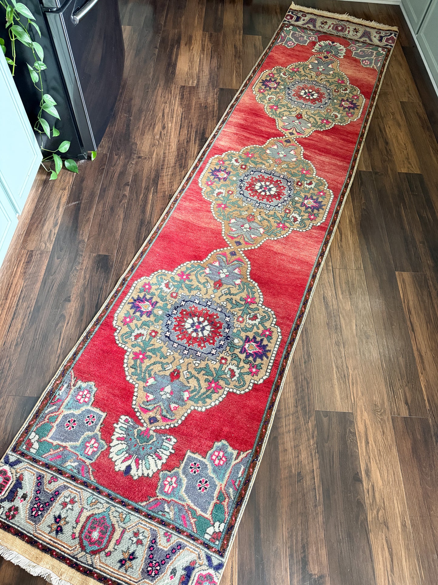Vintage Turkish Runner Rug No. R1235 - 2.7’x12.3’