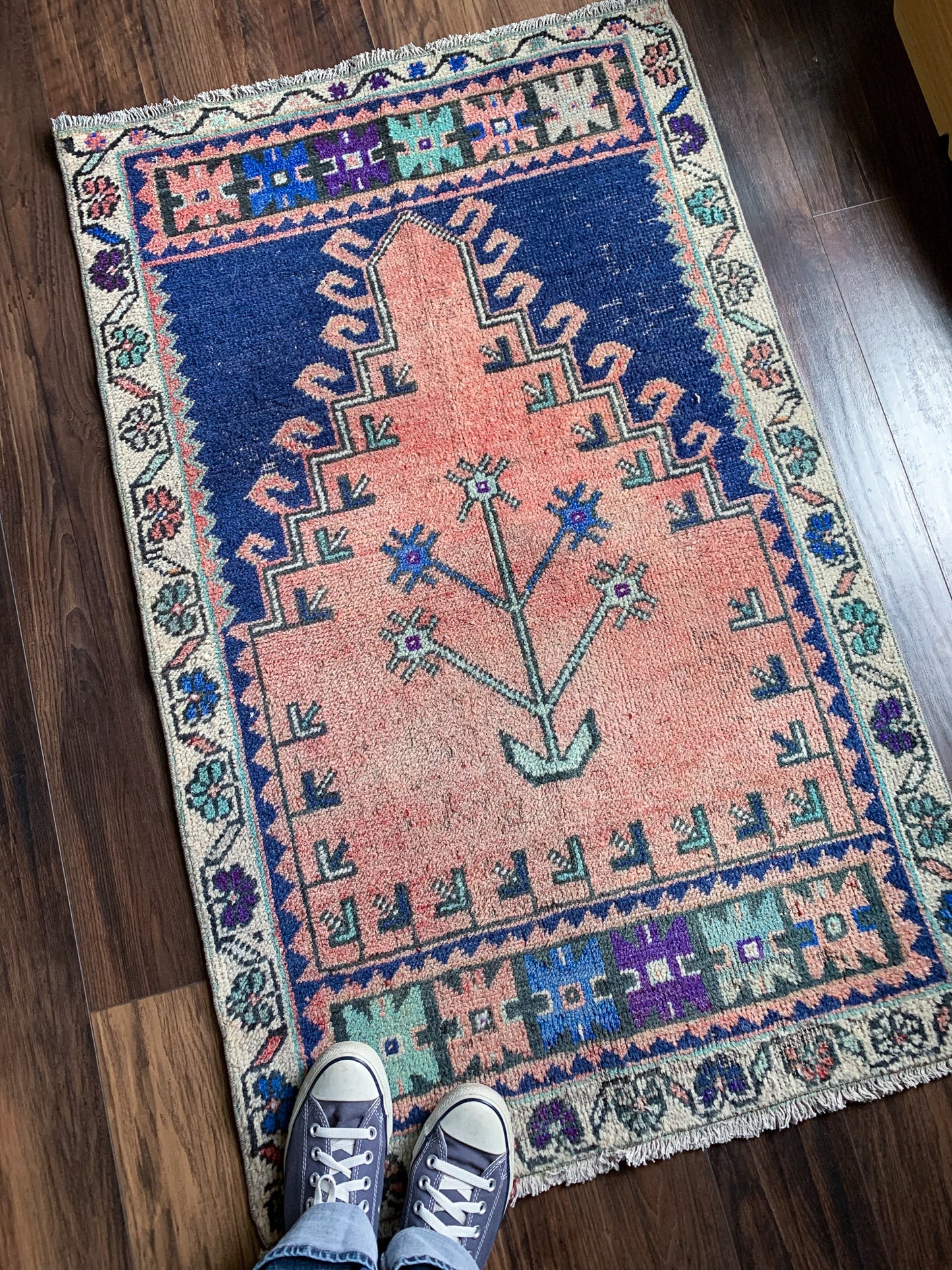 Vintage Turkish Mini Rug 2.5'x4.1' - No. 655