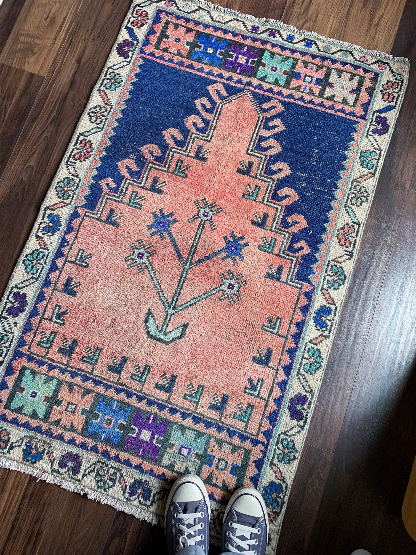 Vintage Turkish Mini Rug 2.5'x4.1' - No. 655