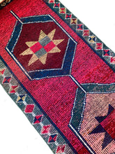 Load image into Gallery viewer, Reserved for Try On - No. R1036 - 2.9&#39; x 9.3&#39; Vintage Turkish Herki Runner Rug
