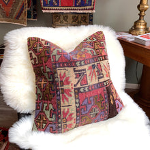 Load image into Gallery viewer, No. P323 - 16&quot; X 16&quot; Turkish Rug Pillow Cover
