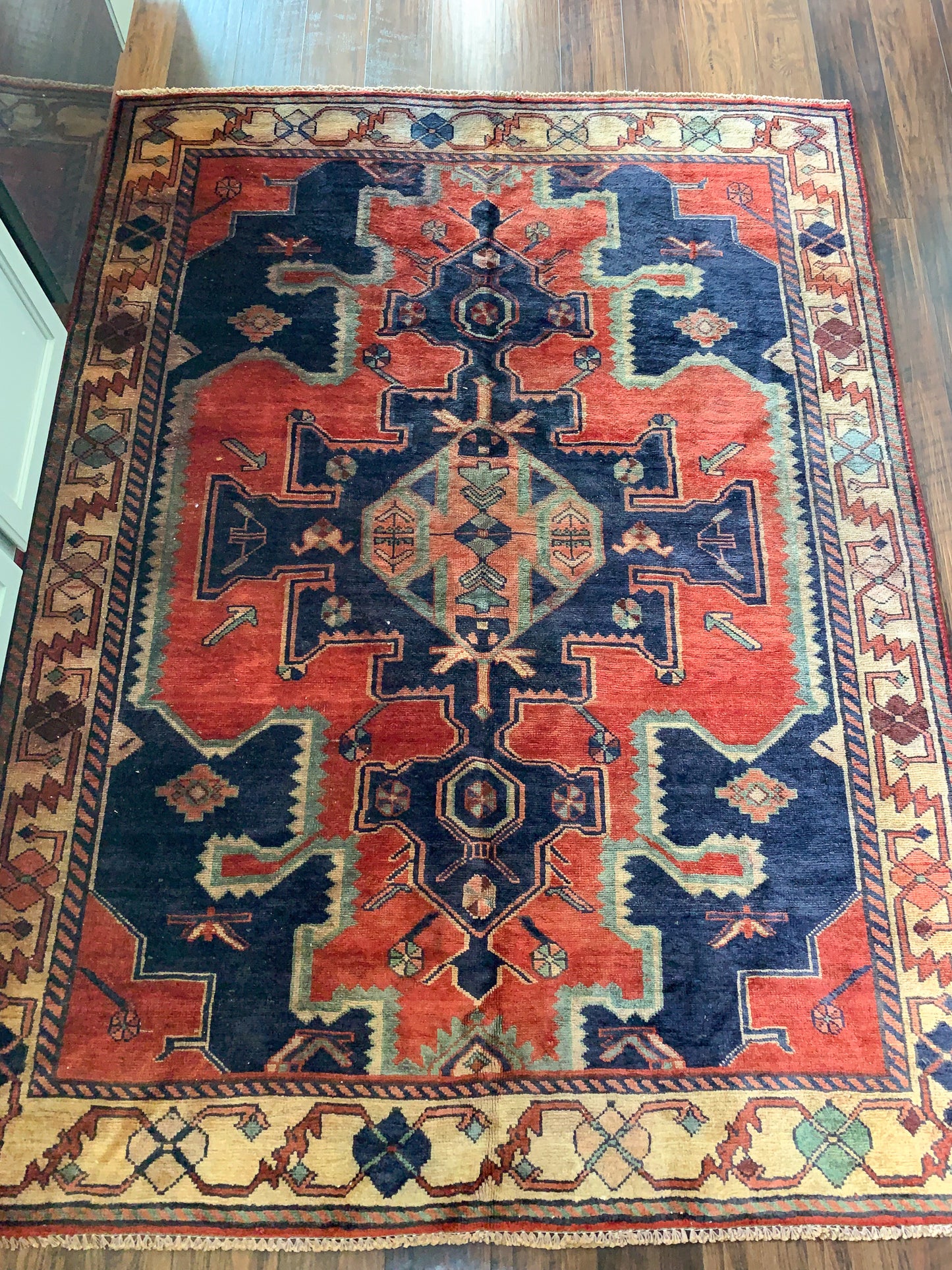 Reserved for Kristen - Vintage Persian Area Rug No. A1161 - 5' x 6.8'